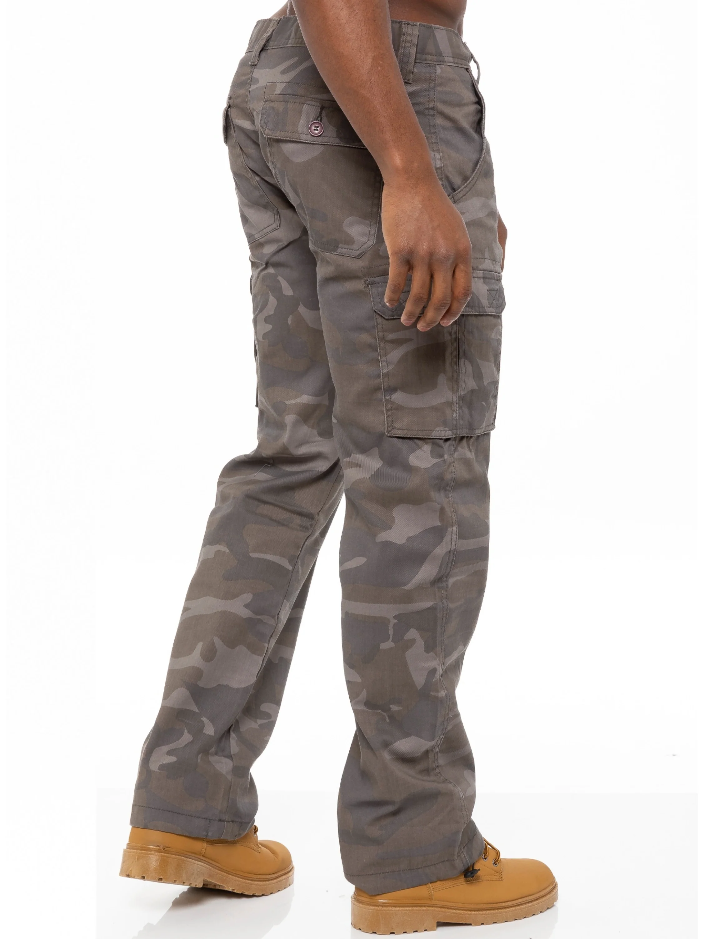 Kruze | Mens Cargo Camo Trousers - Image 4