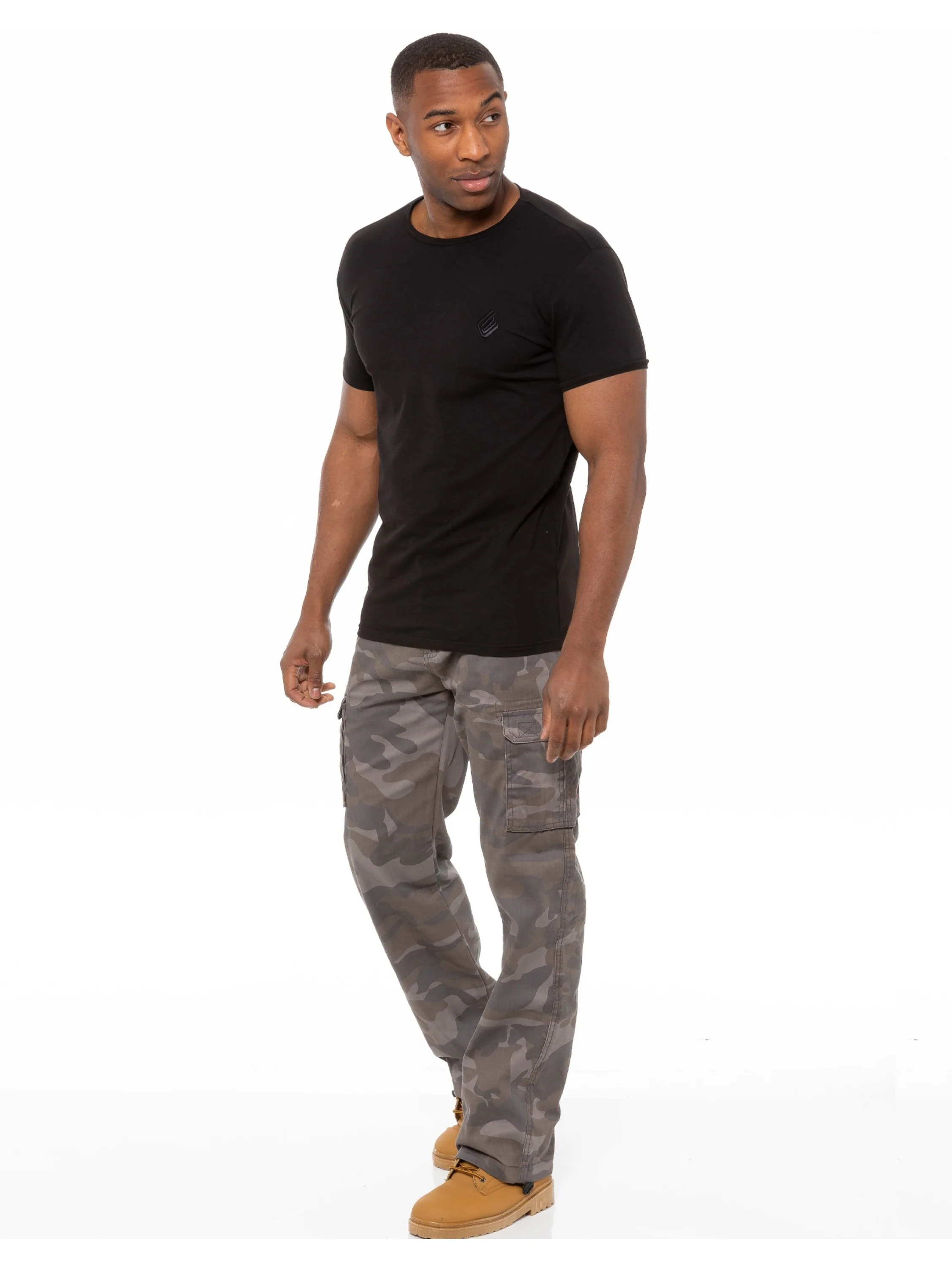 Kruze | Mens Cargo Camo Trousers - Image 5