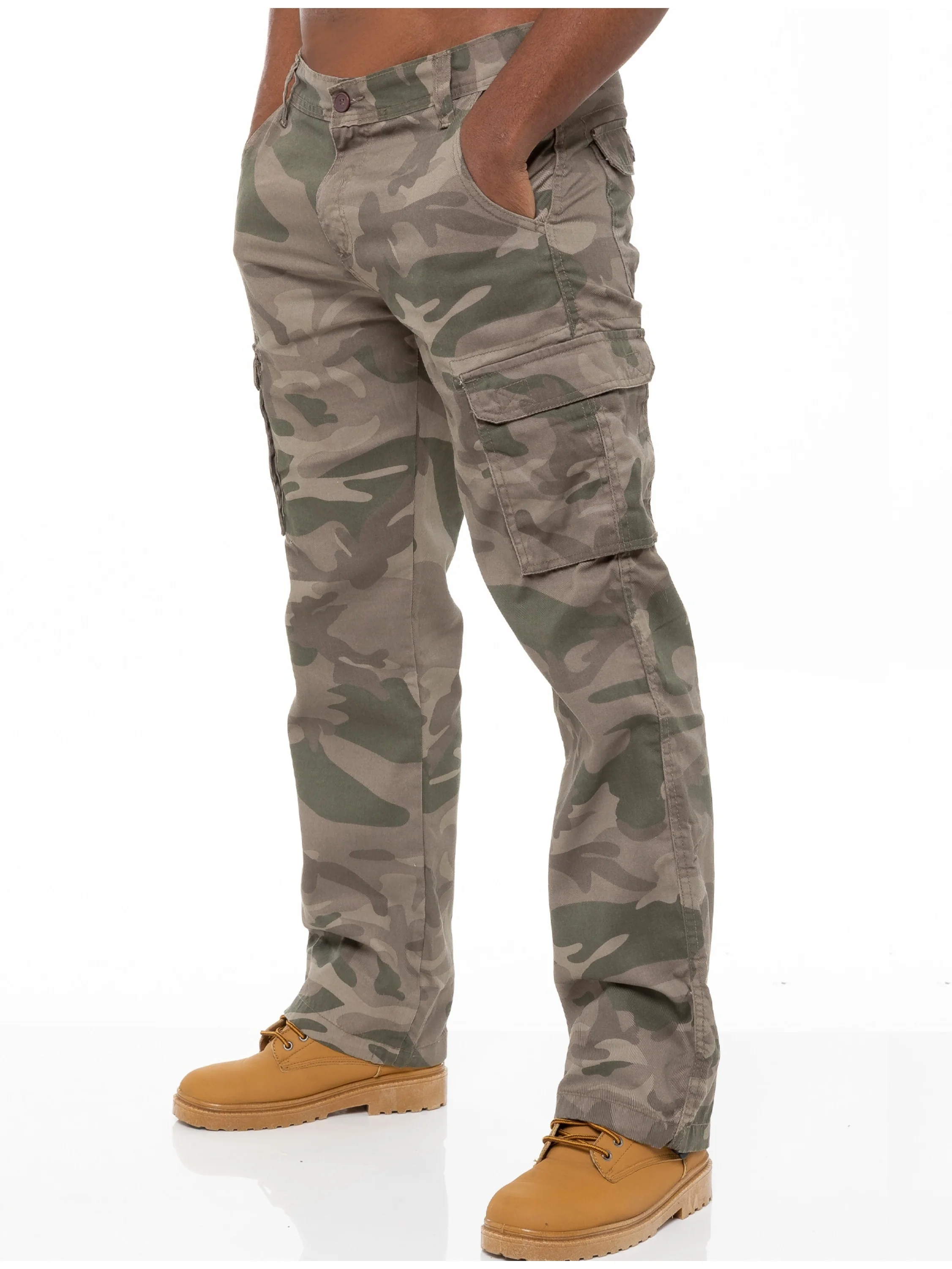 Kruze | Mens Cargo Camo Trousers - Image 7