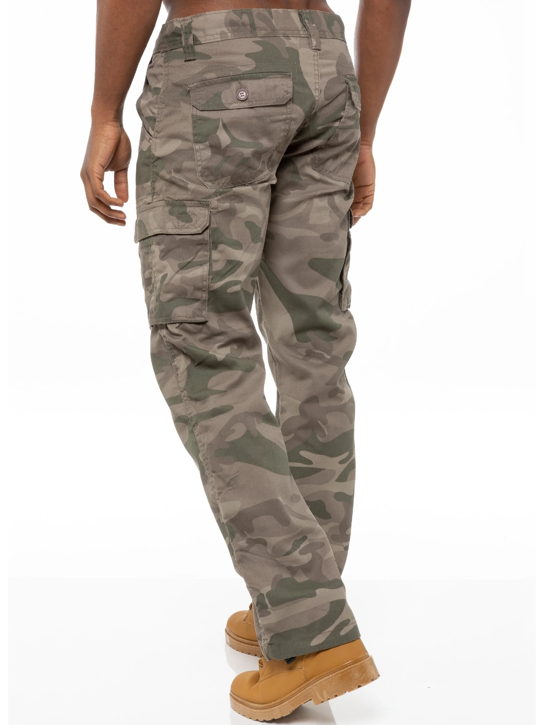 Kruze | Mens Cargo Camo Trousers - Image 8