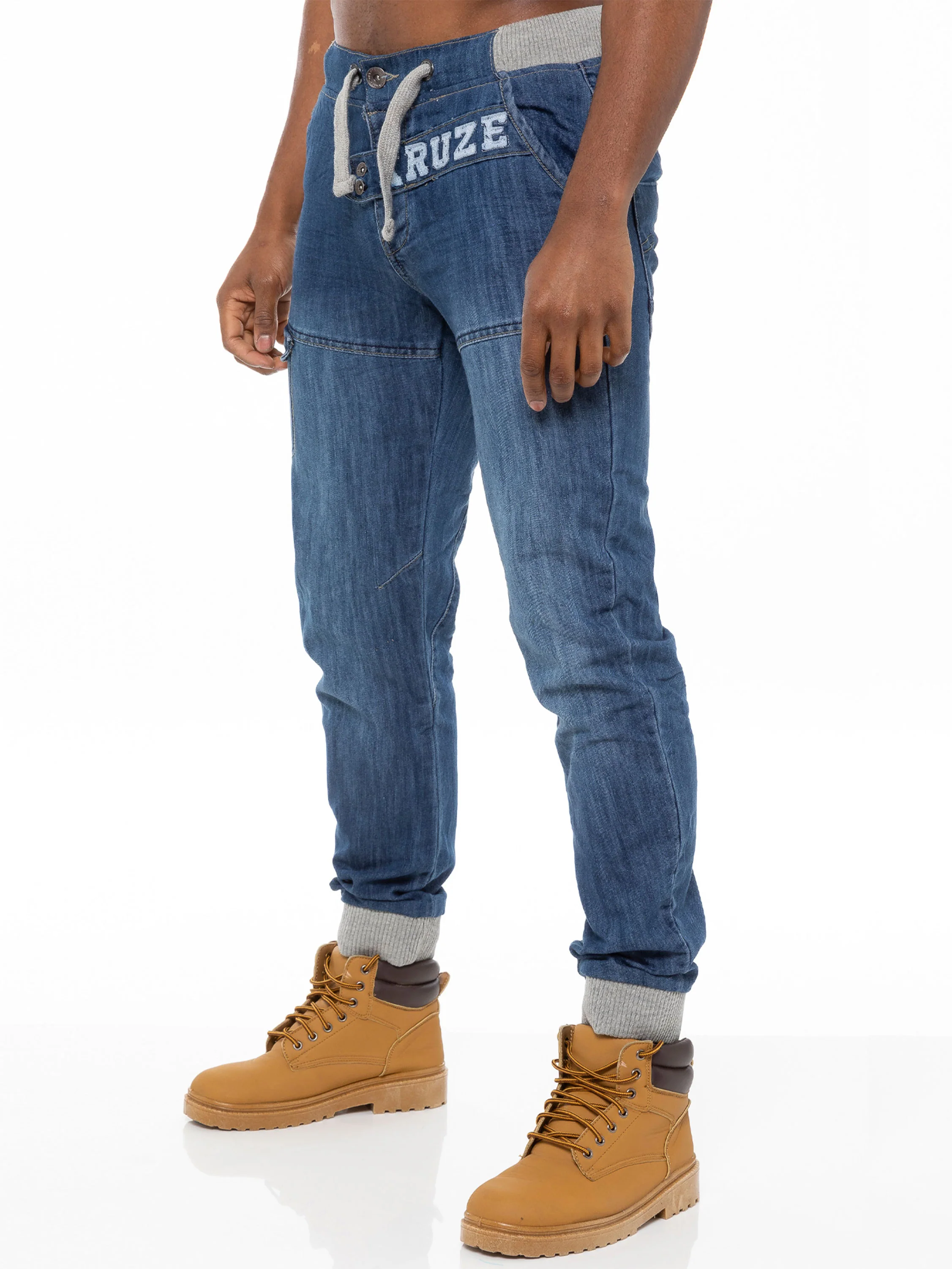 Kruze | Mens Denim Cuffed Jeans - Image 11