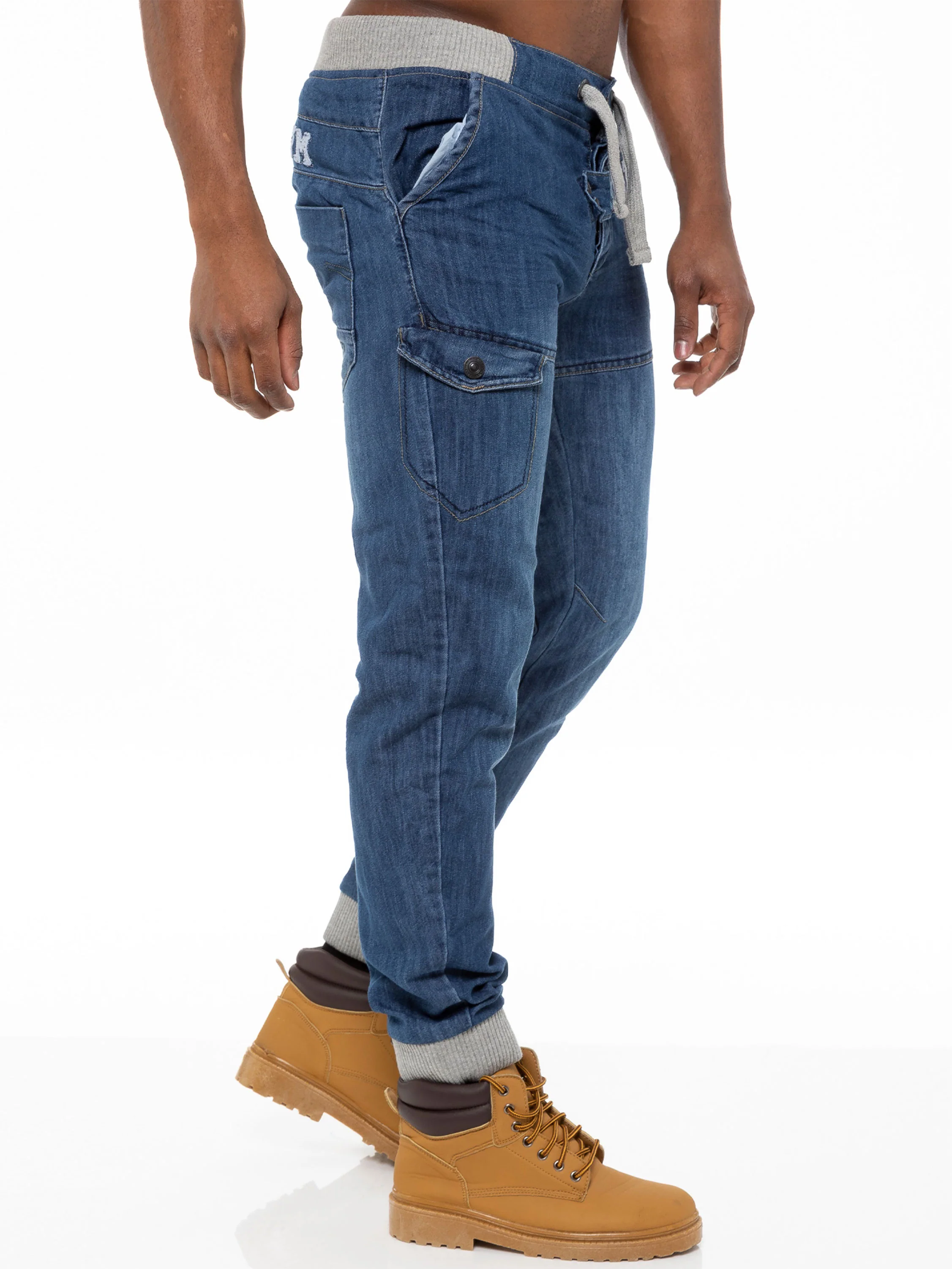 Kruze | Mens Denim Cuffed Jeans - Image 14
