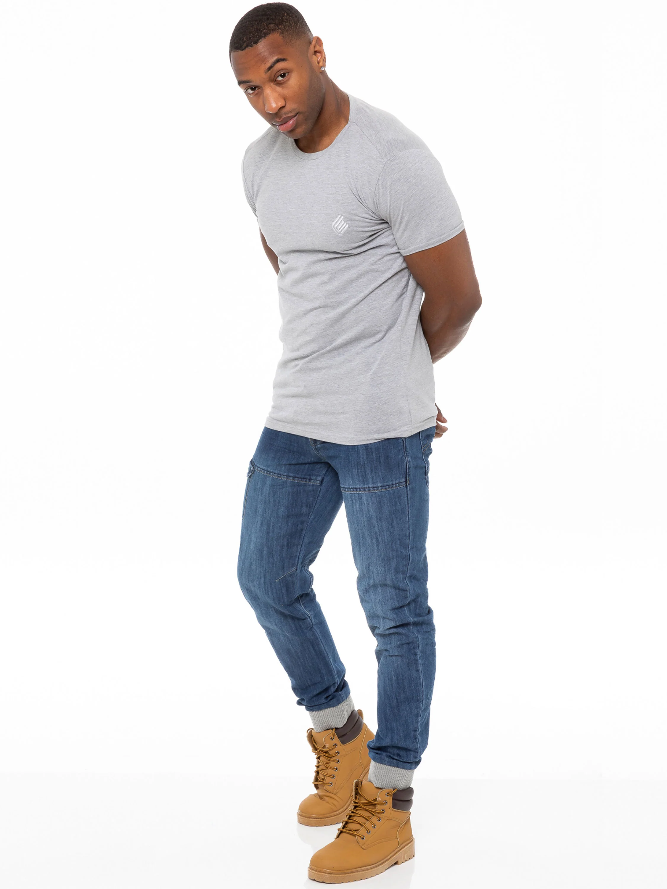 Kruze | Mens Denim Cuffed Jeans - Image 15