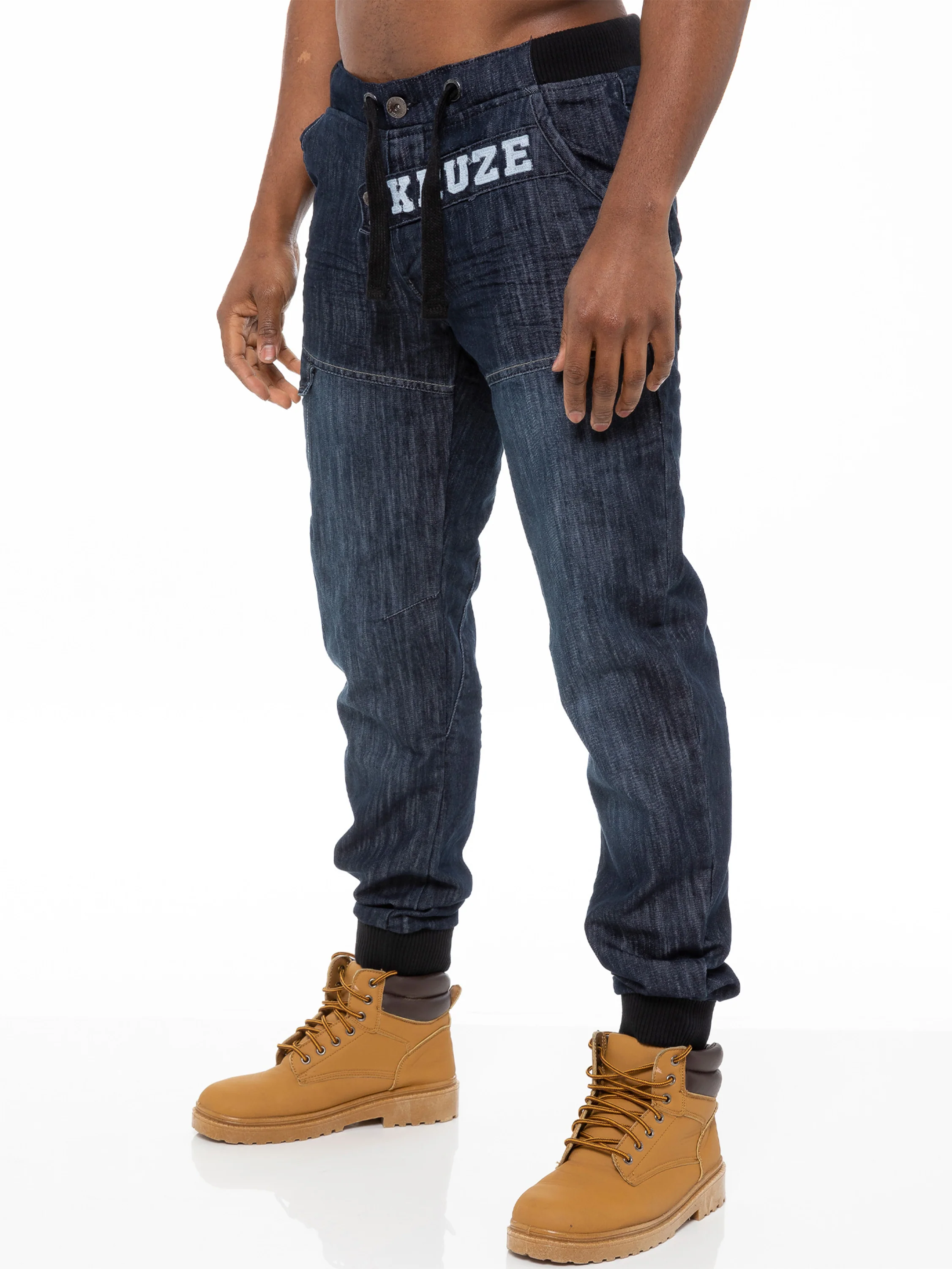 Kruze | Mens Denim Cuffed Jeans - Image 6