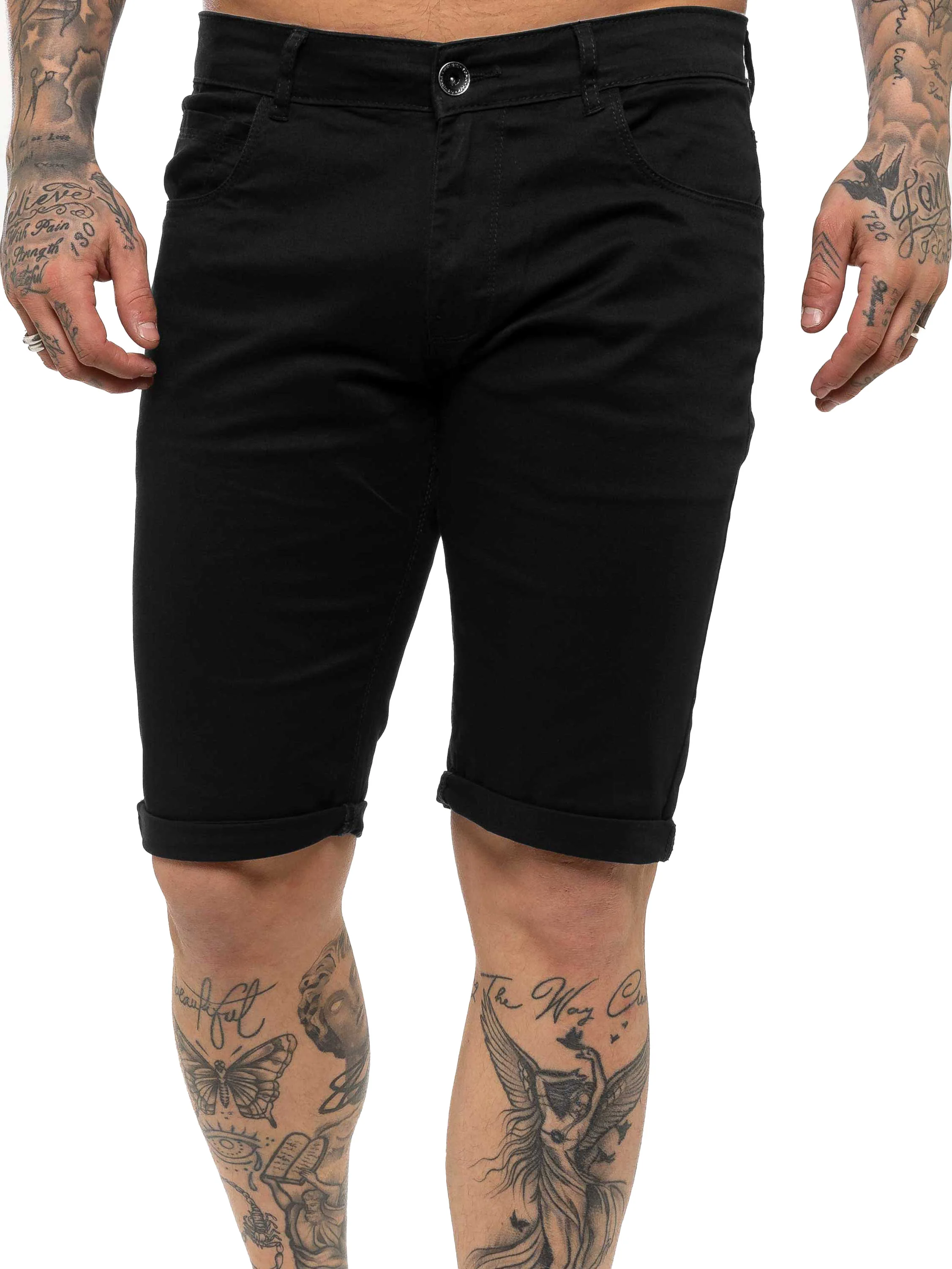 Kruze | Mens Slim Fit Chino Shorts - Image 3