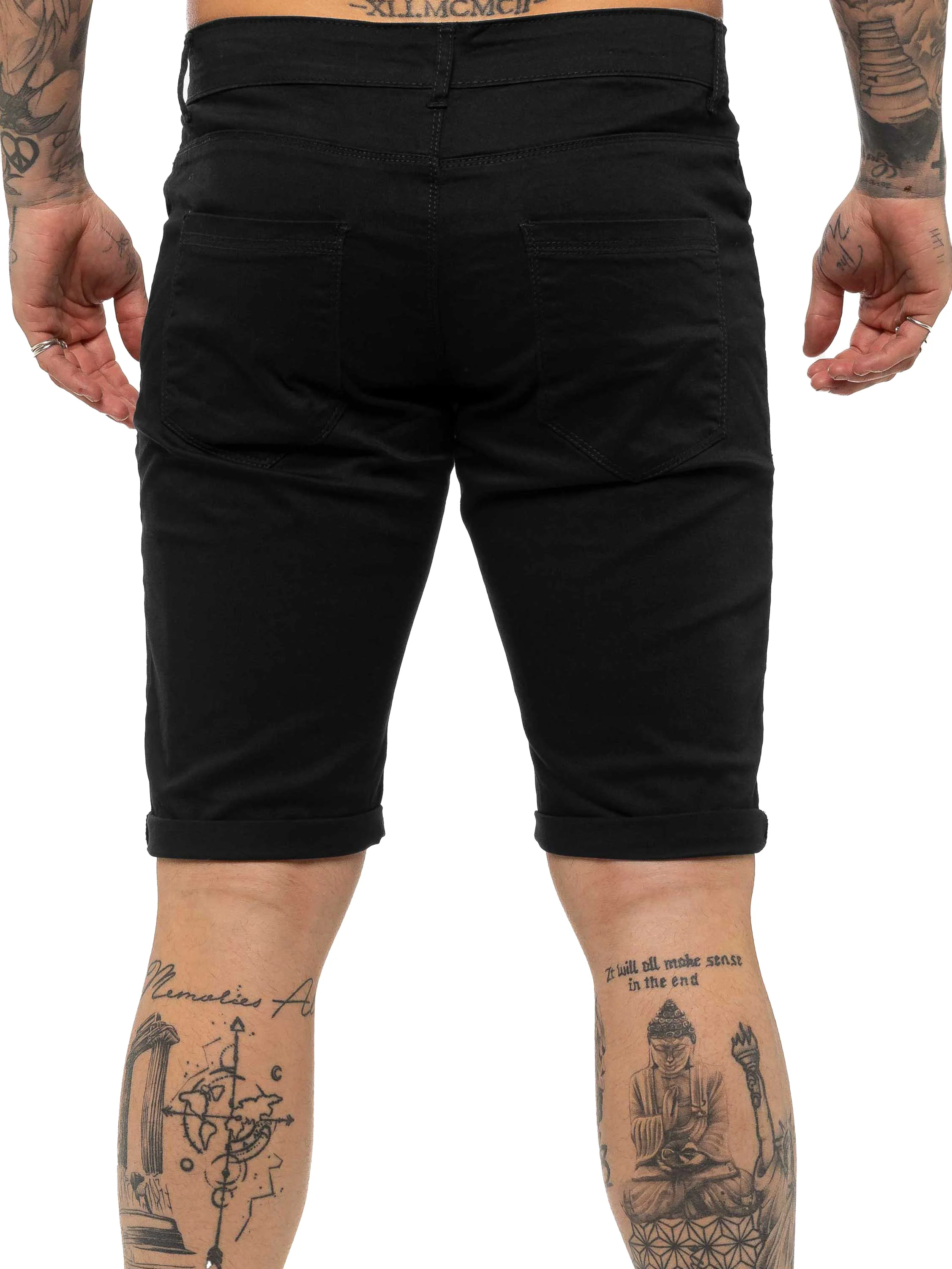 Kruze | Mens Slim Fit Chino Shorts - Image 4
