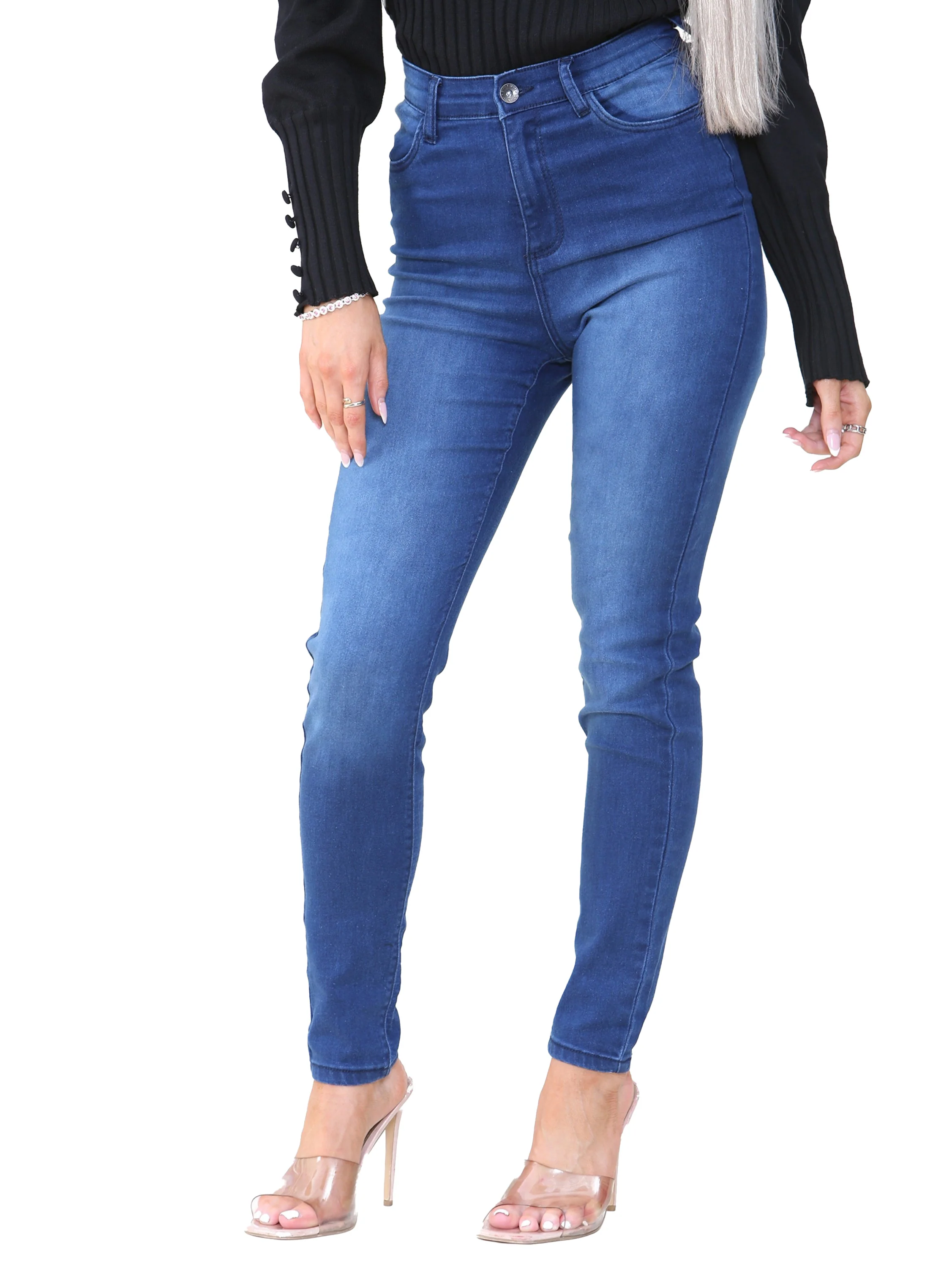 Enzo | Womens Skinny Stretch Jeans - Image 5