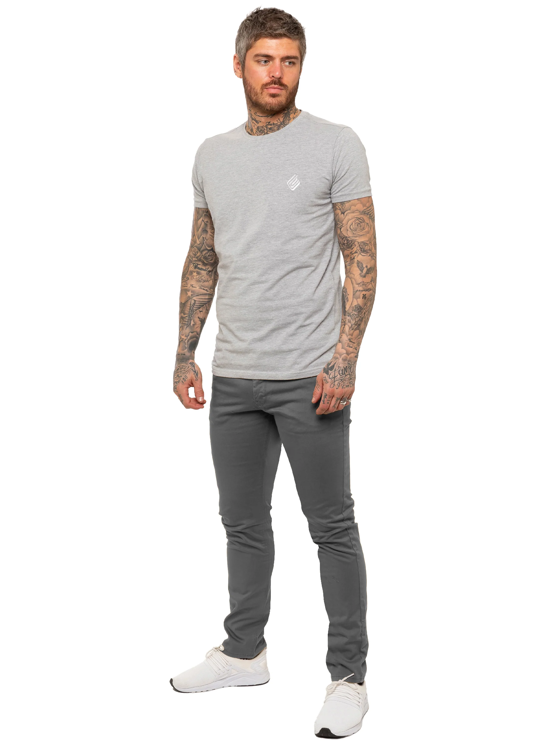 Kruze | Mens Slim Fit Stretch Chinos - Image 3