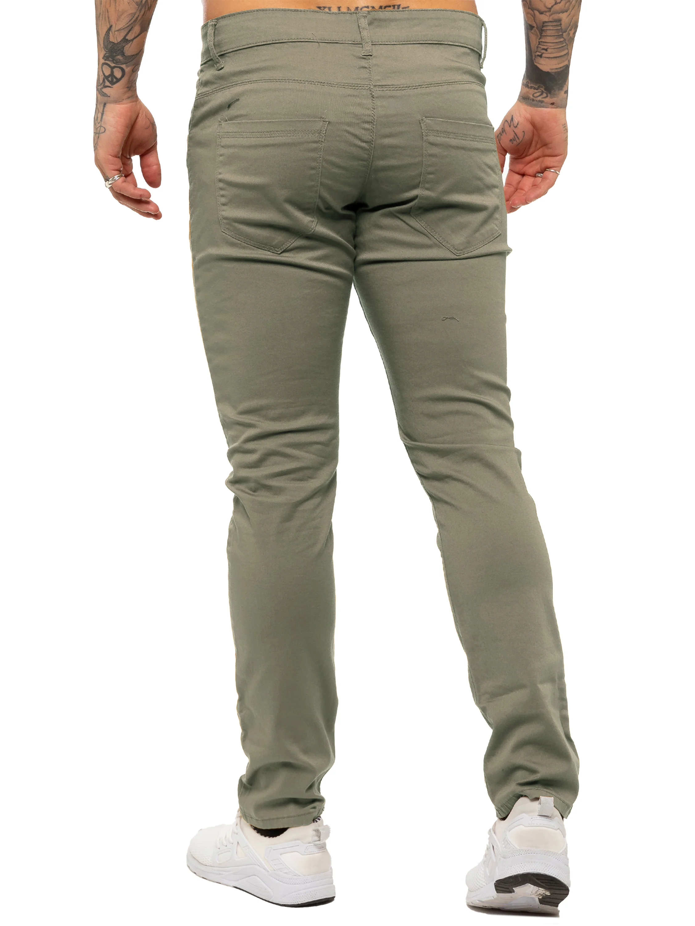 Kruze | Mens Slim Fit Stretch Chinos - Image 35