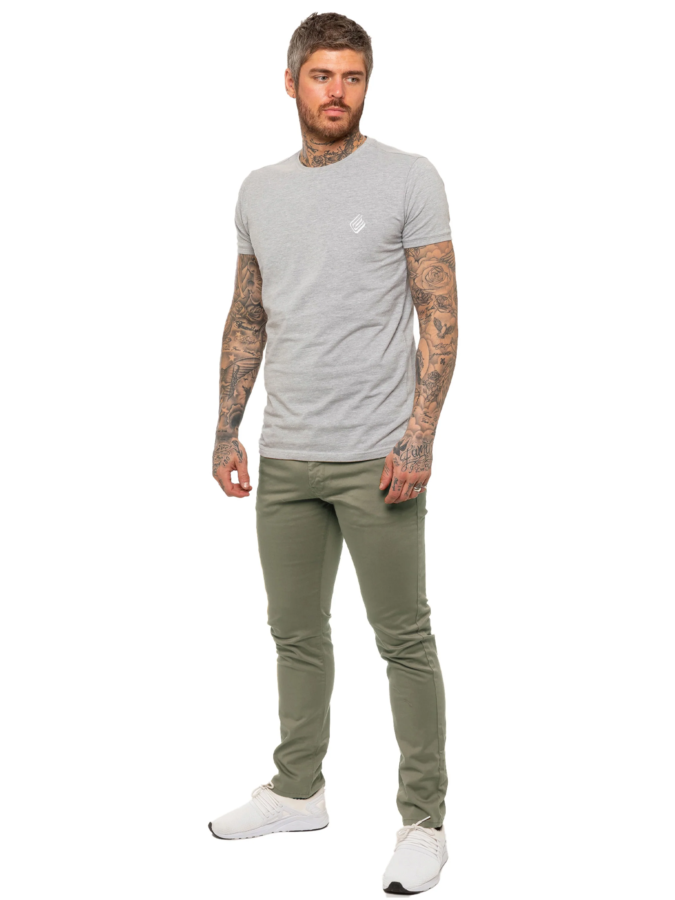 Kruze | Mens Slim Fit Stretch Chinos - Image 36