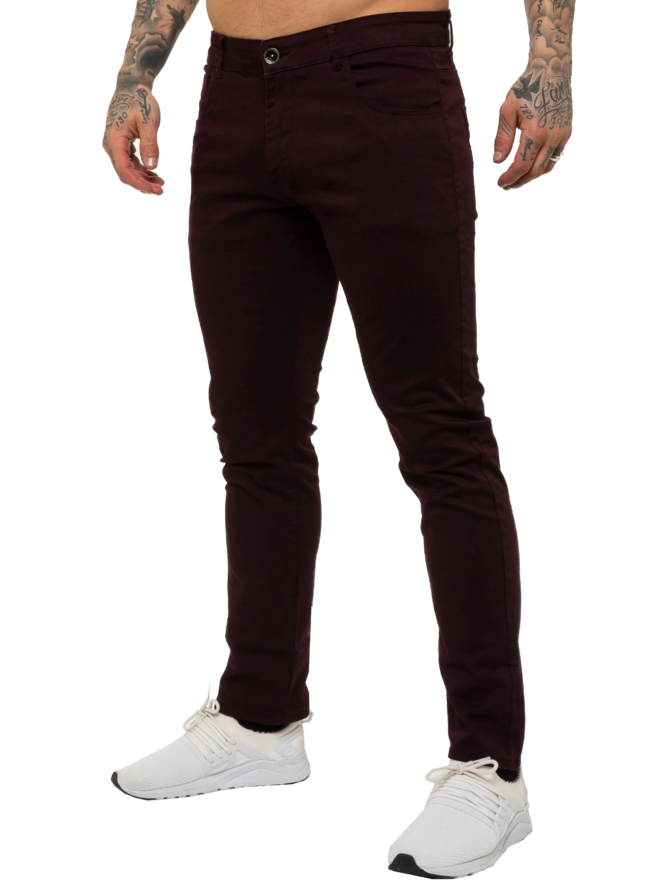 Kruze | Mens Slim Fit Stretch Chinos - Image 38