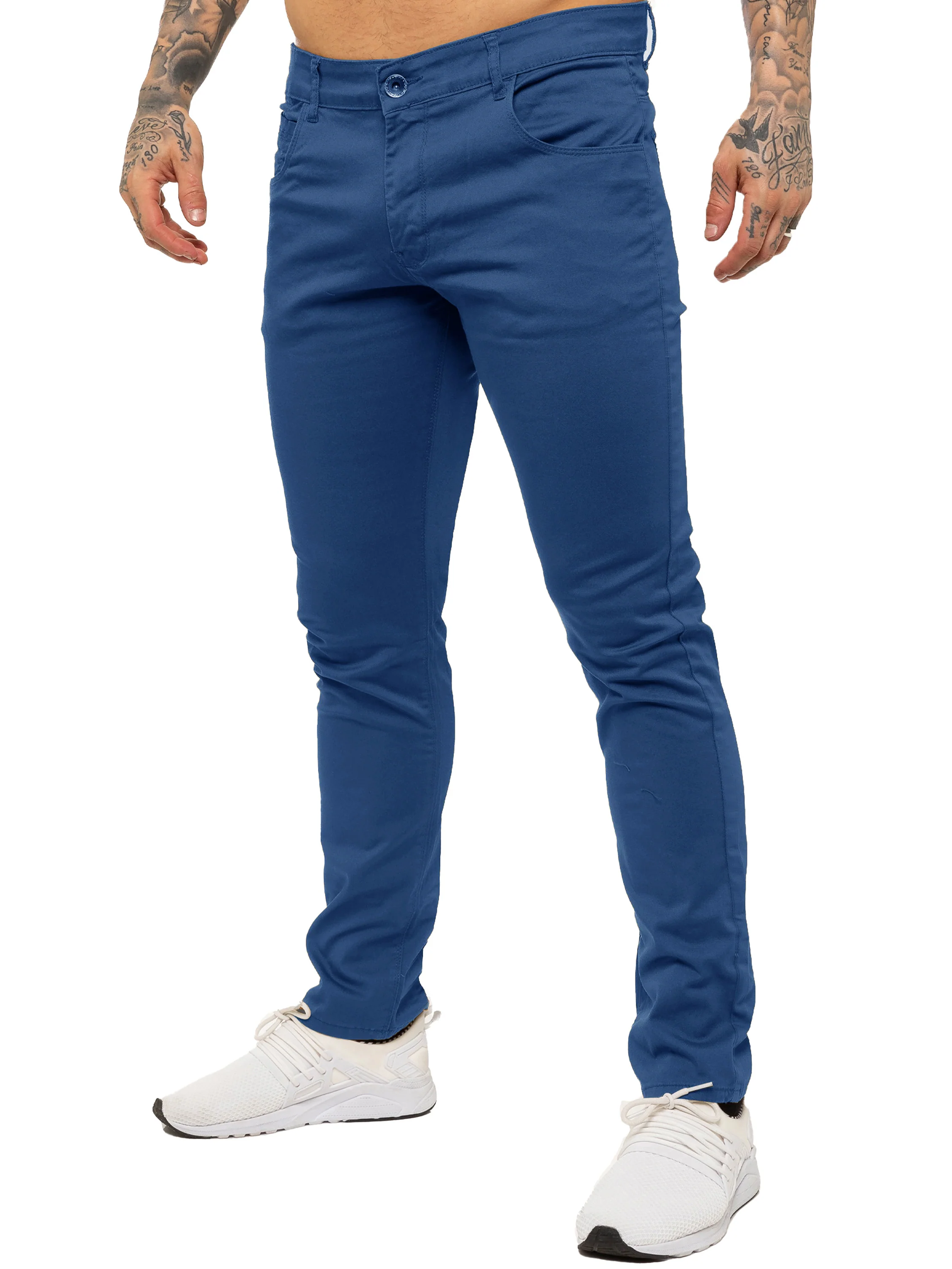 Kruze | Mens Slim Fit Stretch Chinos - Image 43