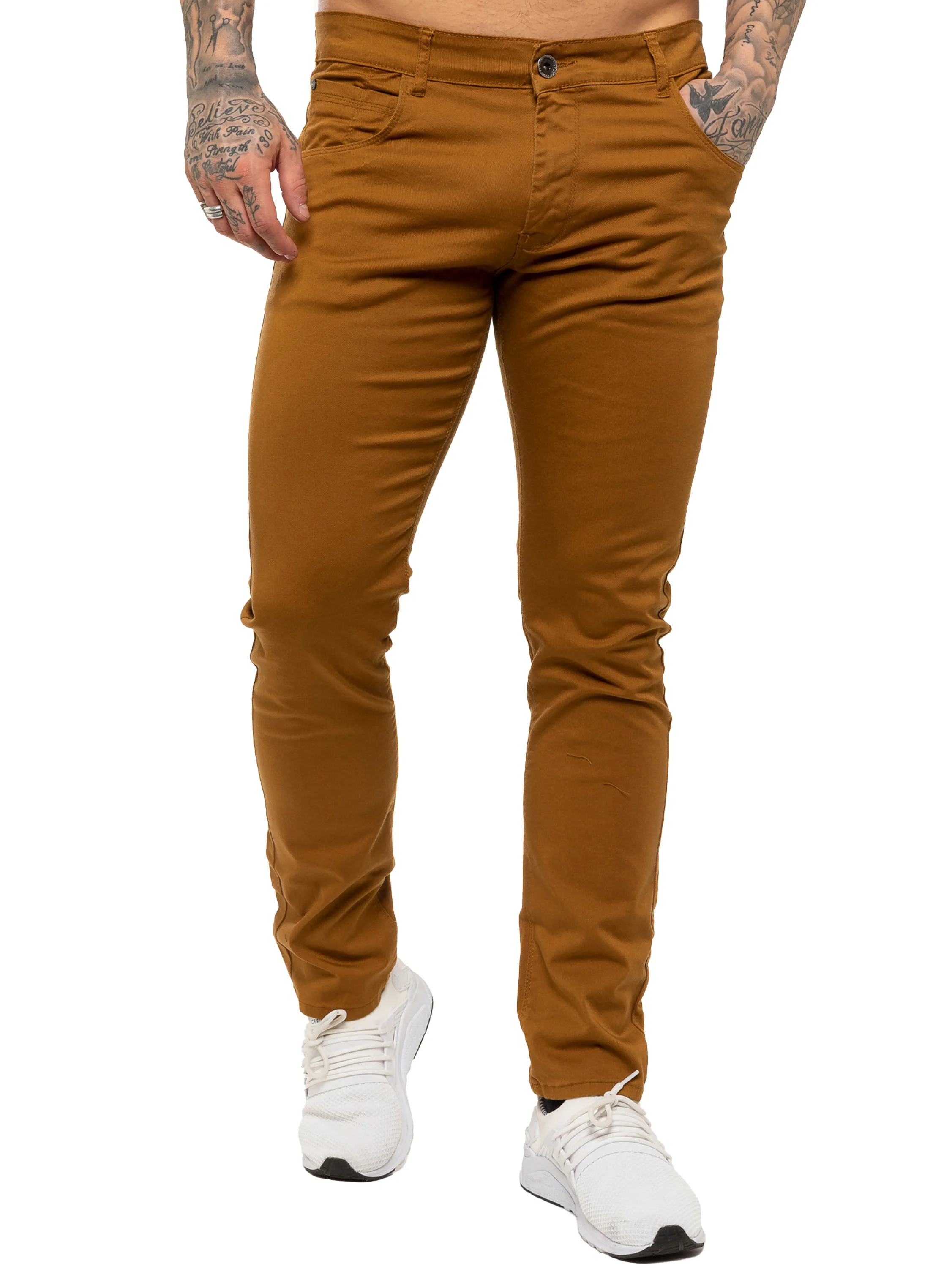 Kruze | Mens Slim Fit Stretch Chinos - Image 6