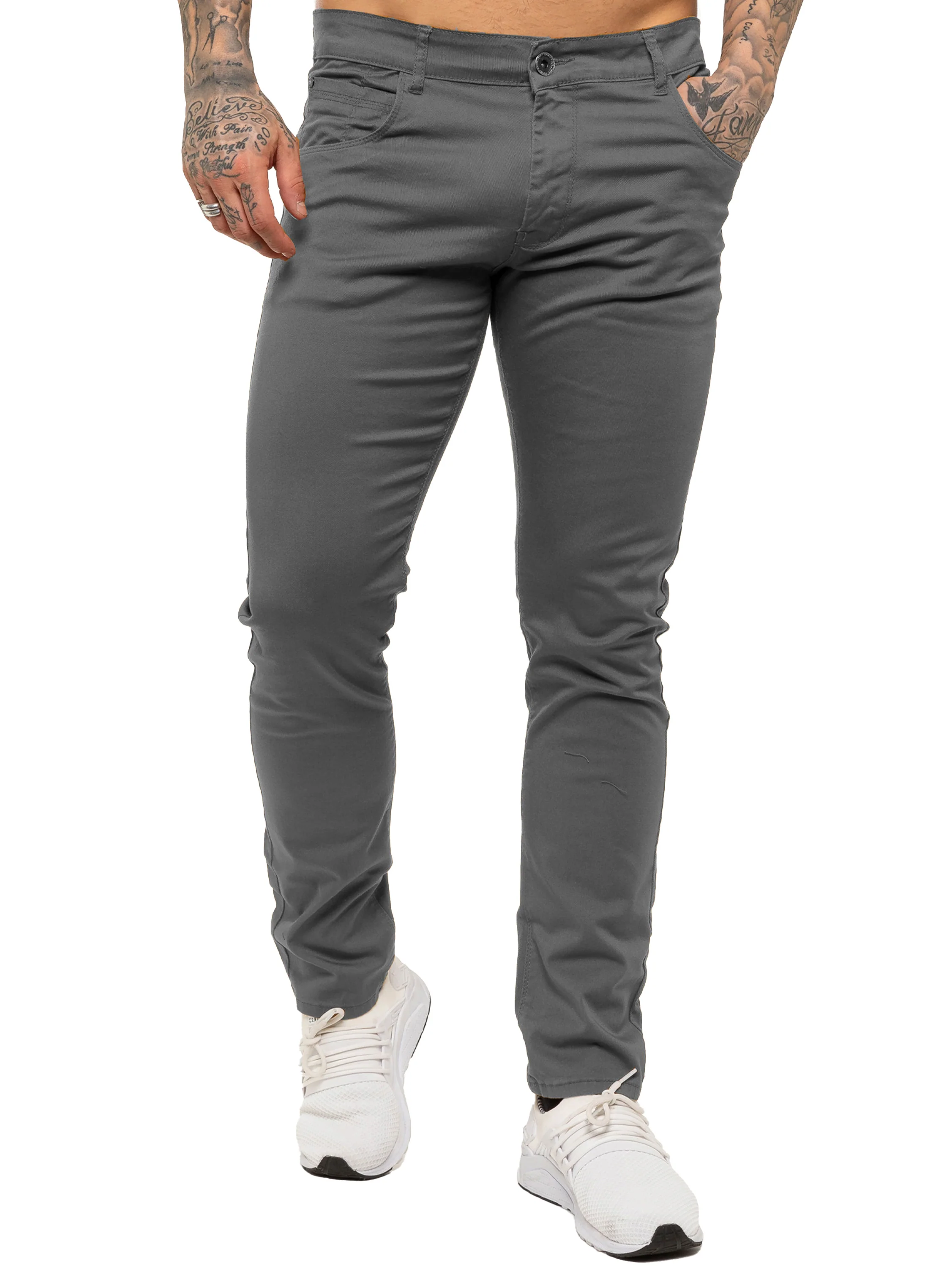 Kruze | Mens Slim Fit Stretch Chinos - Image 9