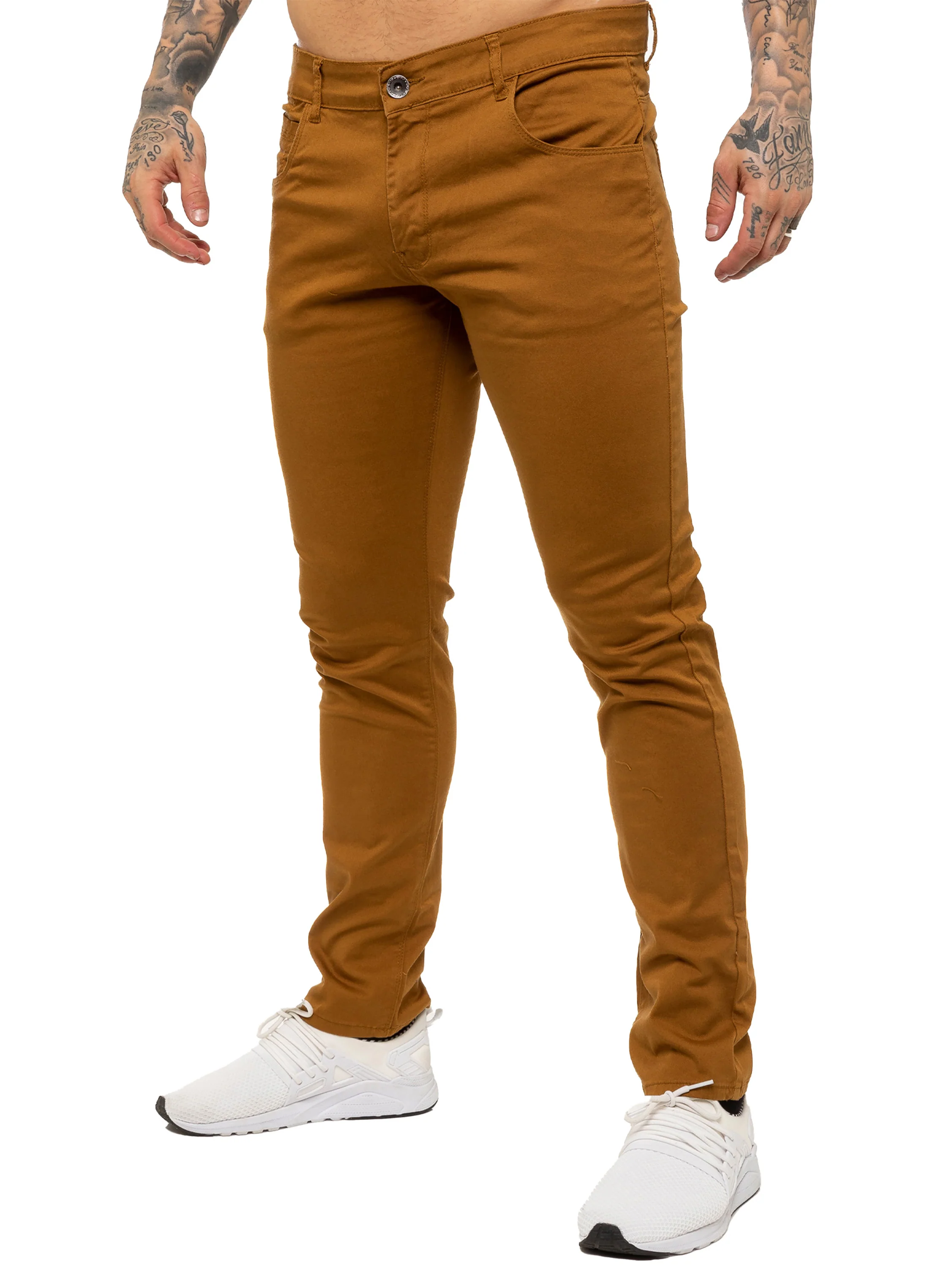 Kruze | Mens Slim Fit Stretch Chinos - Image 8