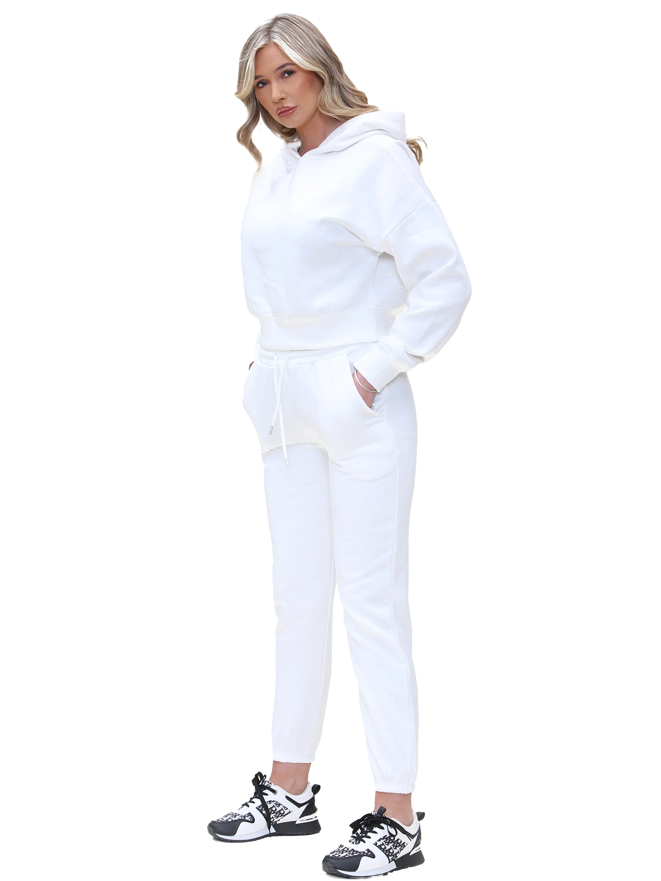 Enzo | Womens Cropped Hoodie Tracksuit - Image 11