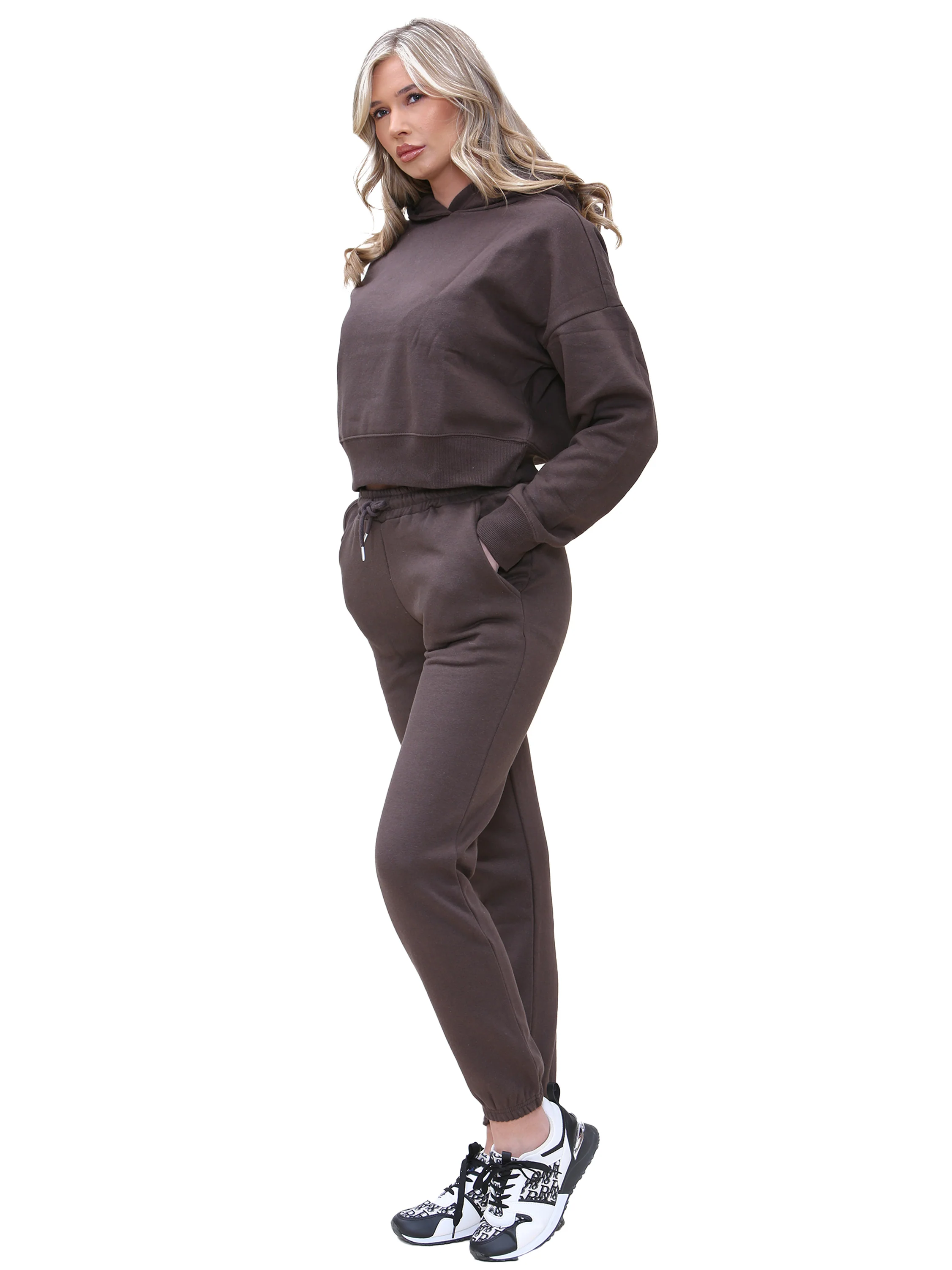 Enzo | Womens Cropped Hoodie Tracksuit - Image 5