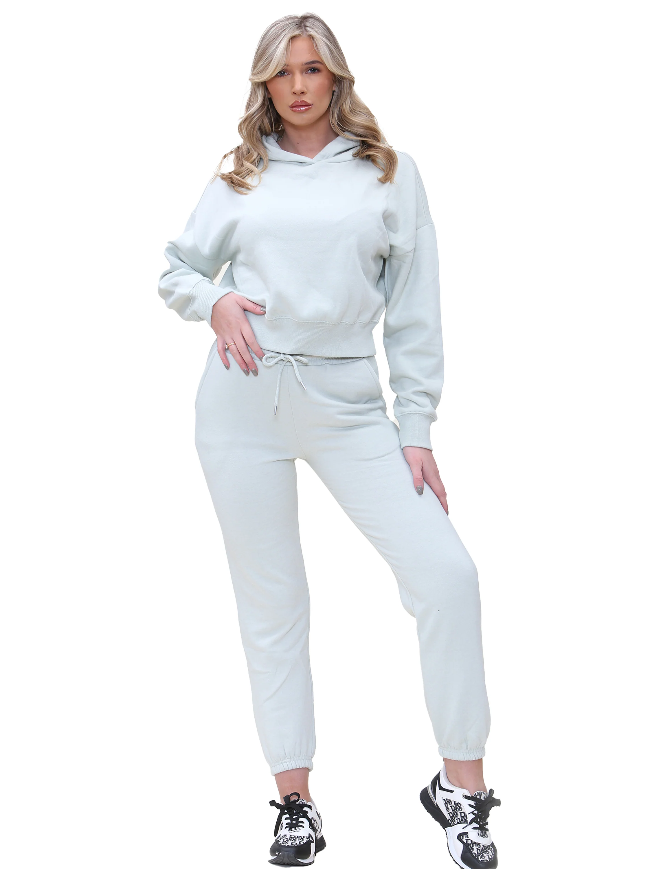 Enzo | Womens Cropped Hoodie Tracksuit - Image 7