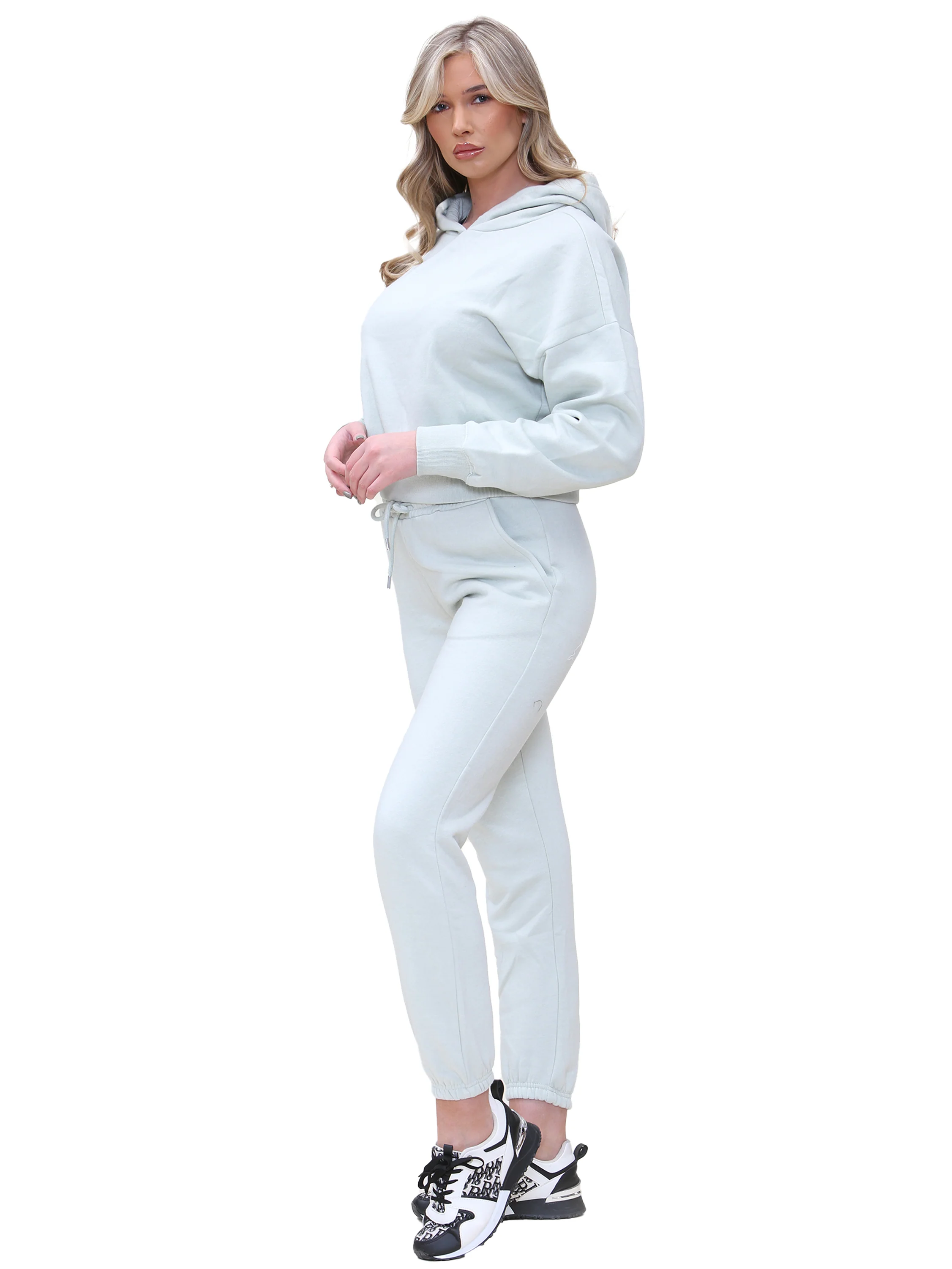Enzo | Womens Cropped Hoodie Tracksuit - Image 8