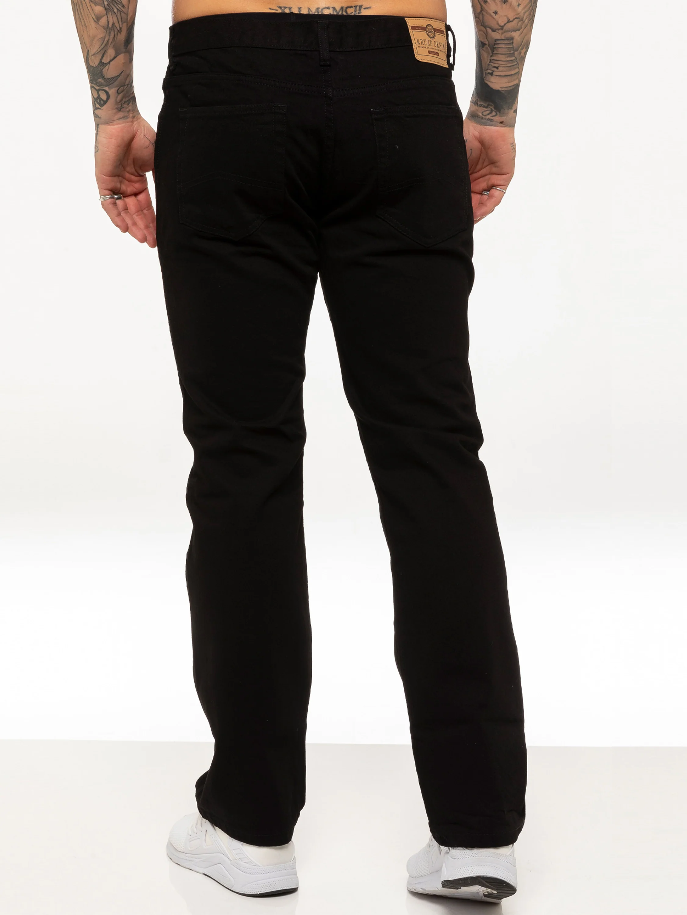 Kruze | Mens Straight Leg Denim Jeans - Image 3