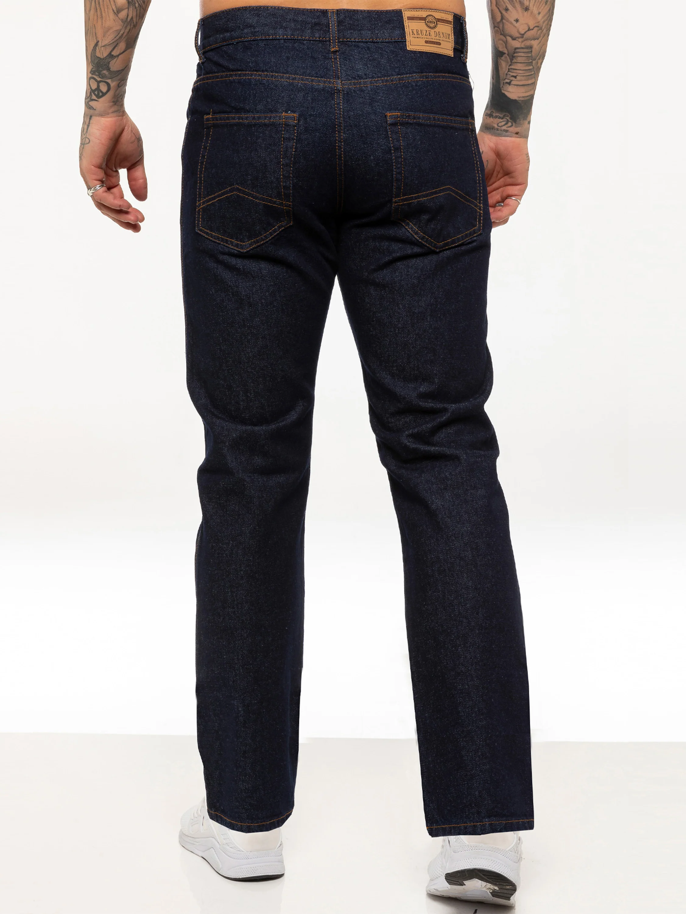 Kruze | Mens Straight Leg Denim Jeans - Image 9