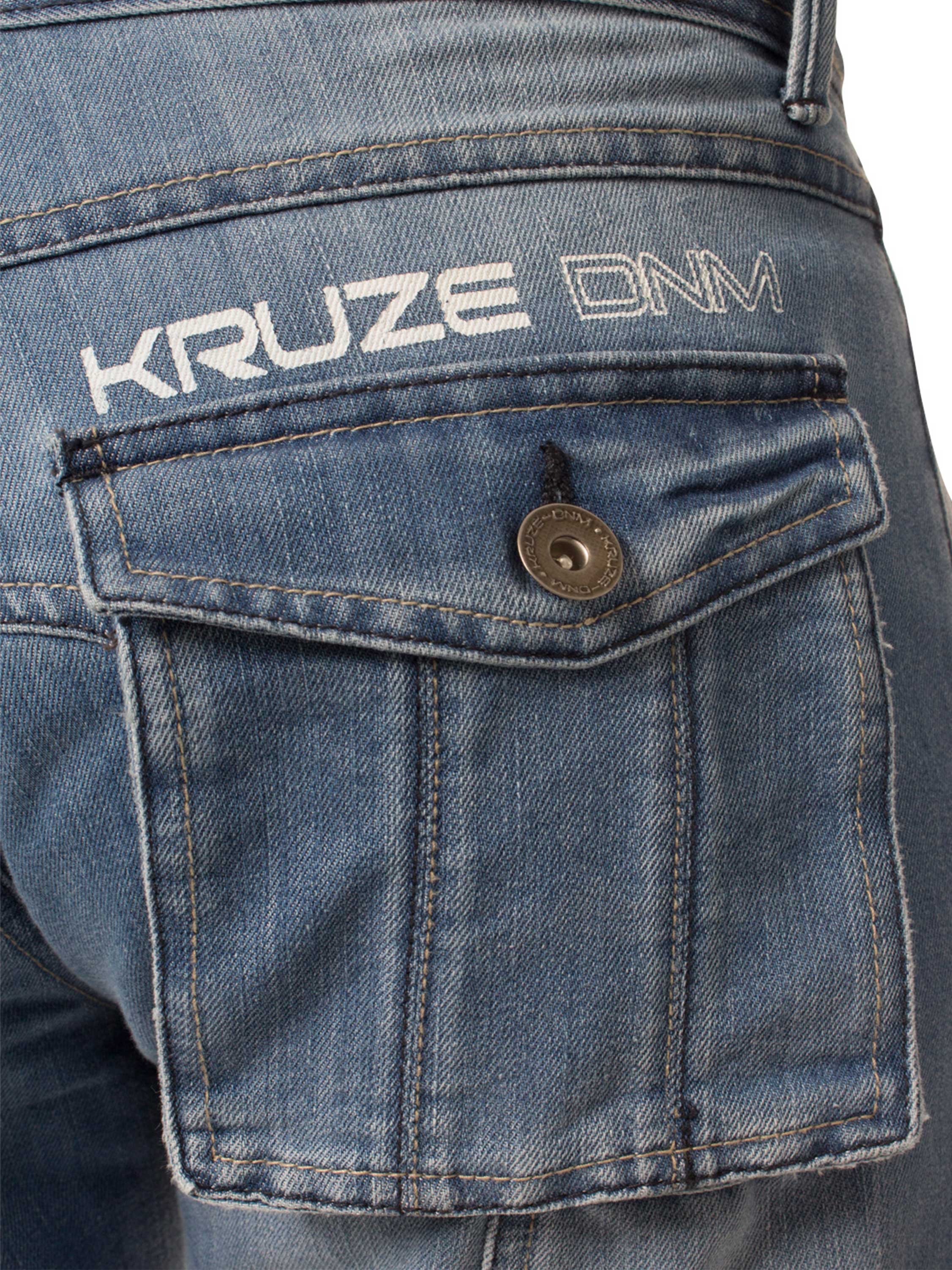 Kruze | Mens Cargo Combat Denim Jeans - Image 13