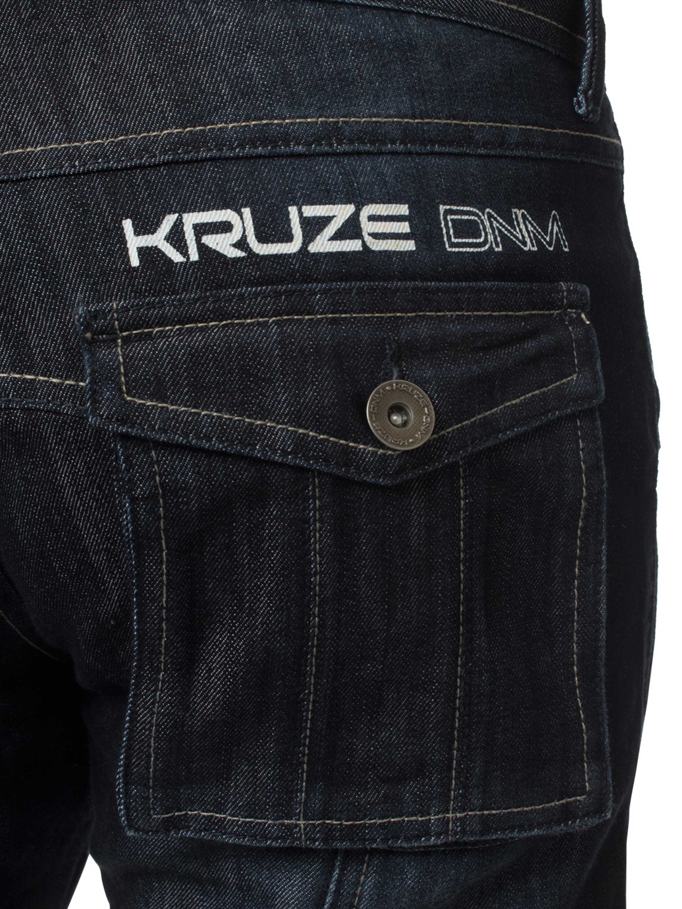 Kruze | Mens Cargo Combat Denim Jeans - Image 6