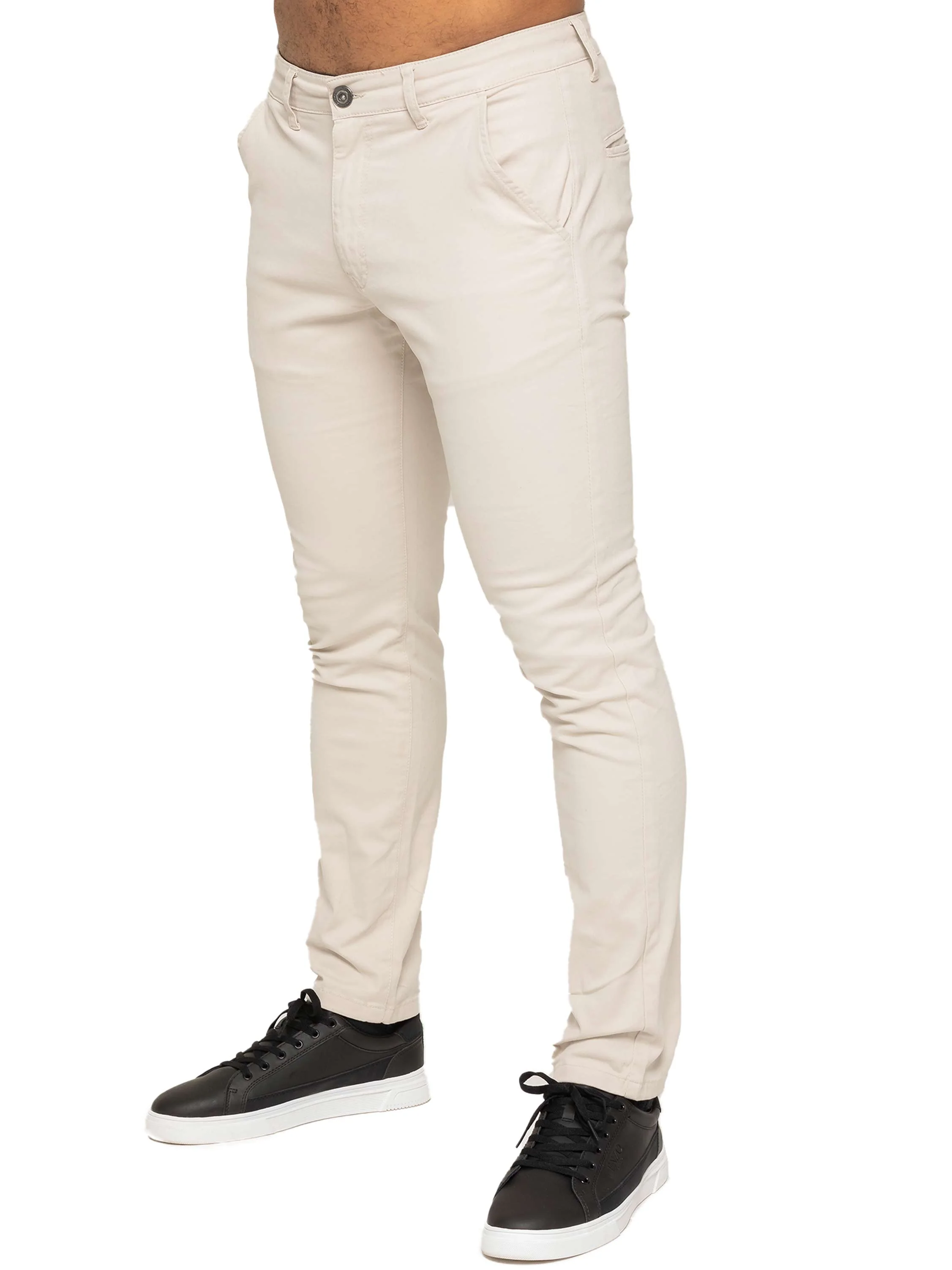 Enzo | Mens Slim Fit Stretch Chino Trousers - Image 11