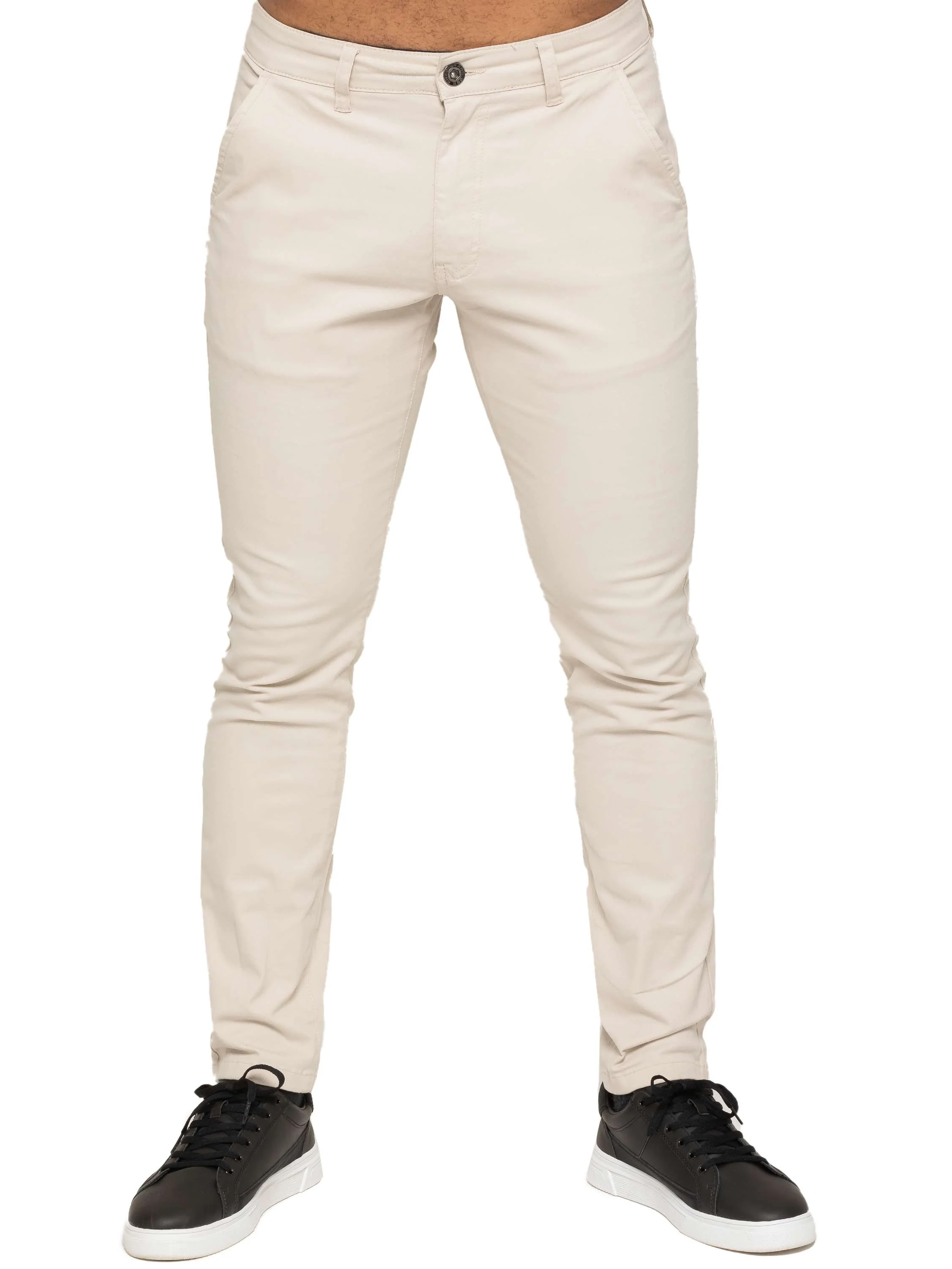 Enzo | Mens Slim Fit Stretch Chino Trousers - Image 12