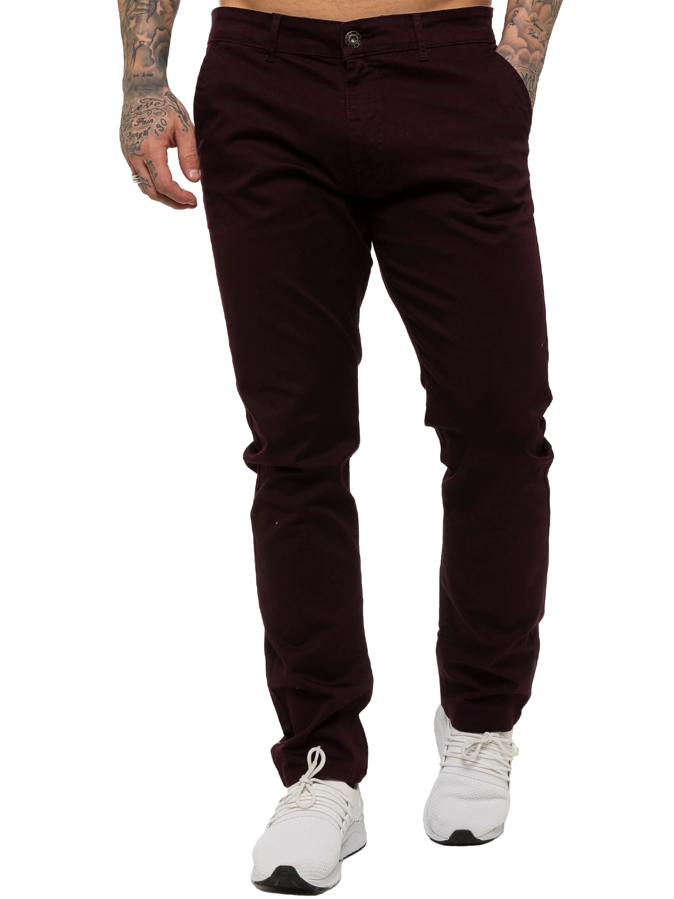 Enzo | Mens Slim Fit Stretch Chino Trousers - Image 20
