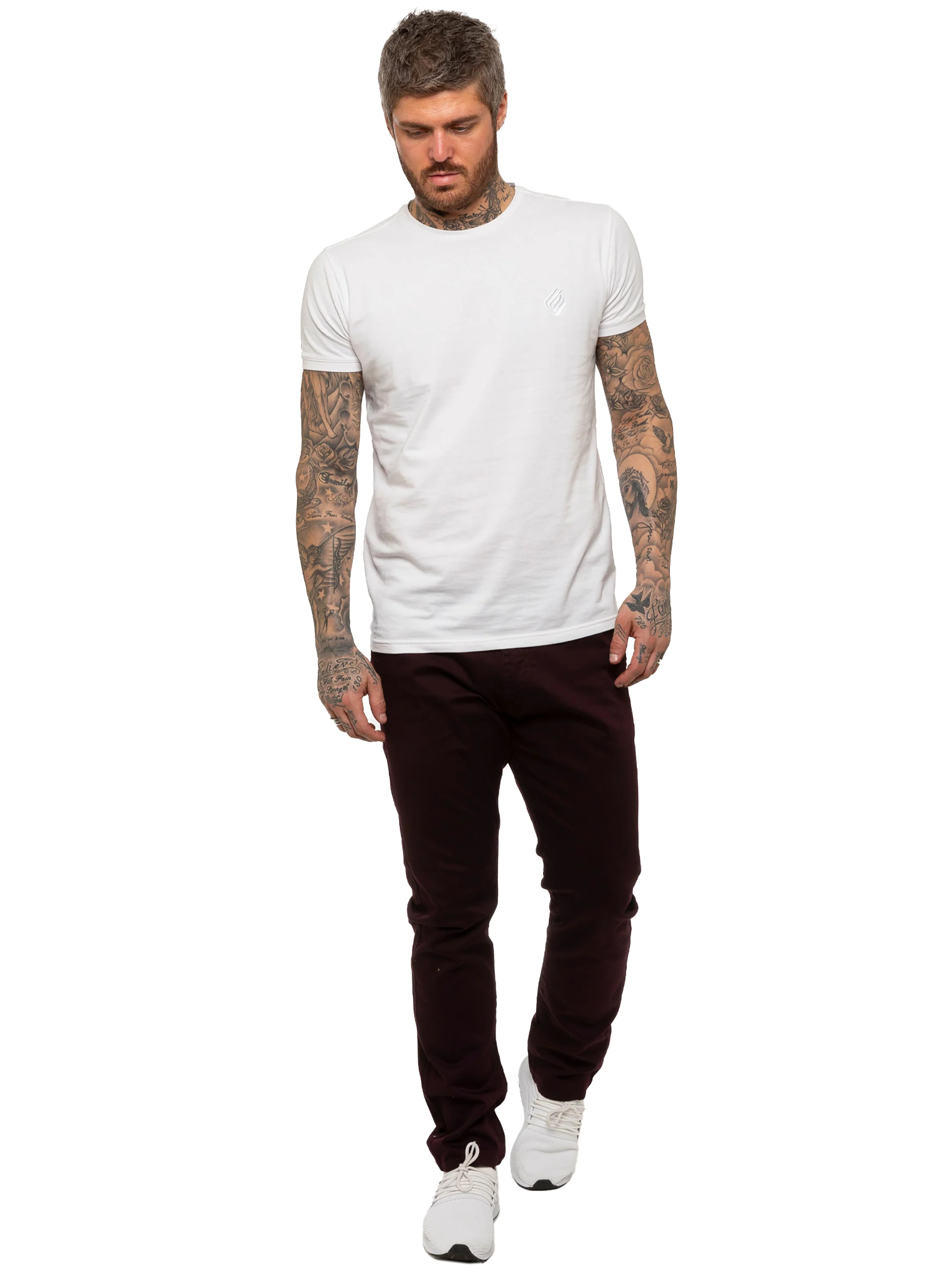 Enzo | Mens Slim Fit Stretch Chino Trousers - Image 24