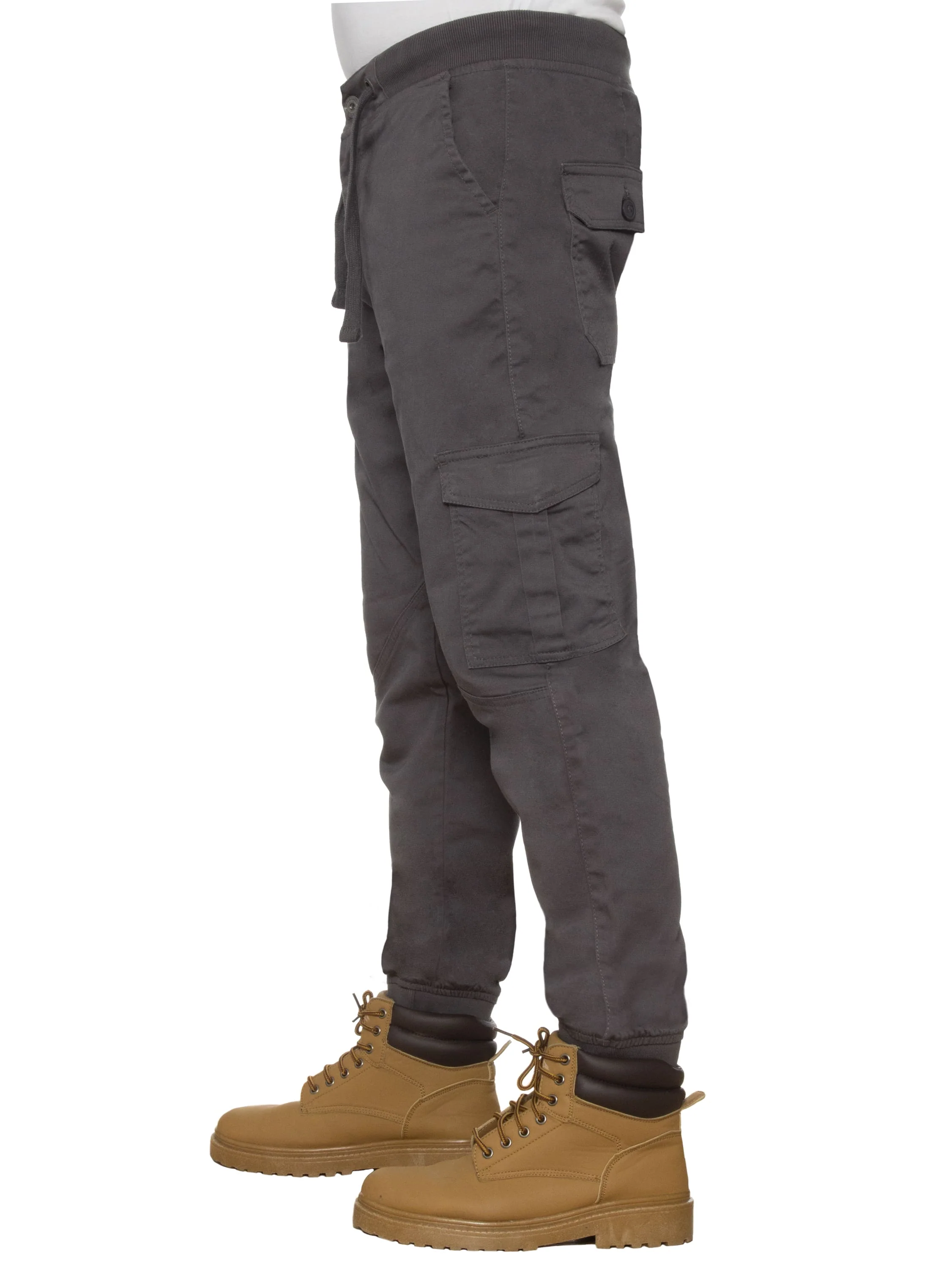 Mens Cuffed Combat Basic Jeans | Enzo Designer Menswear - Image 12