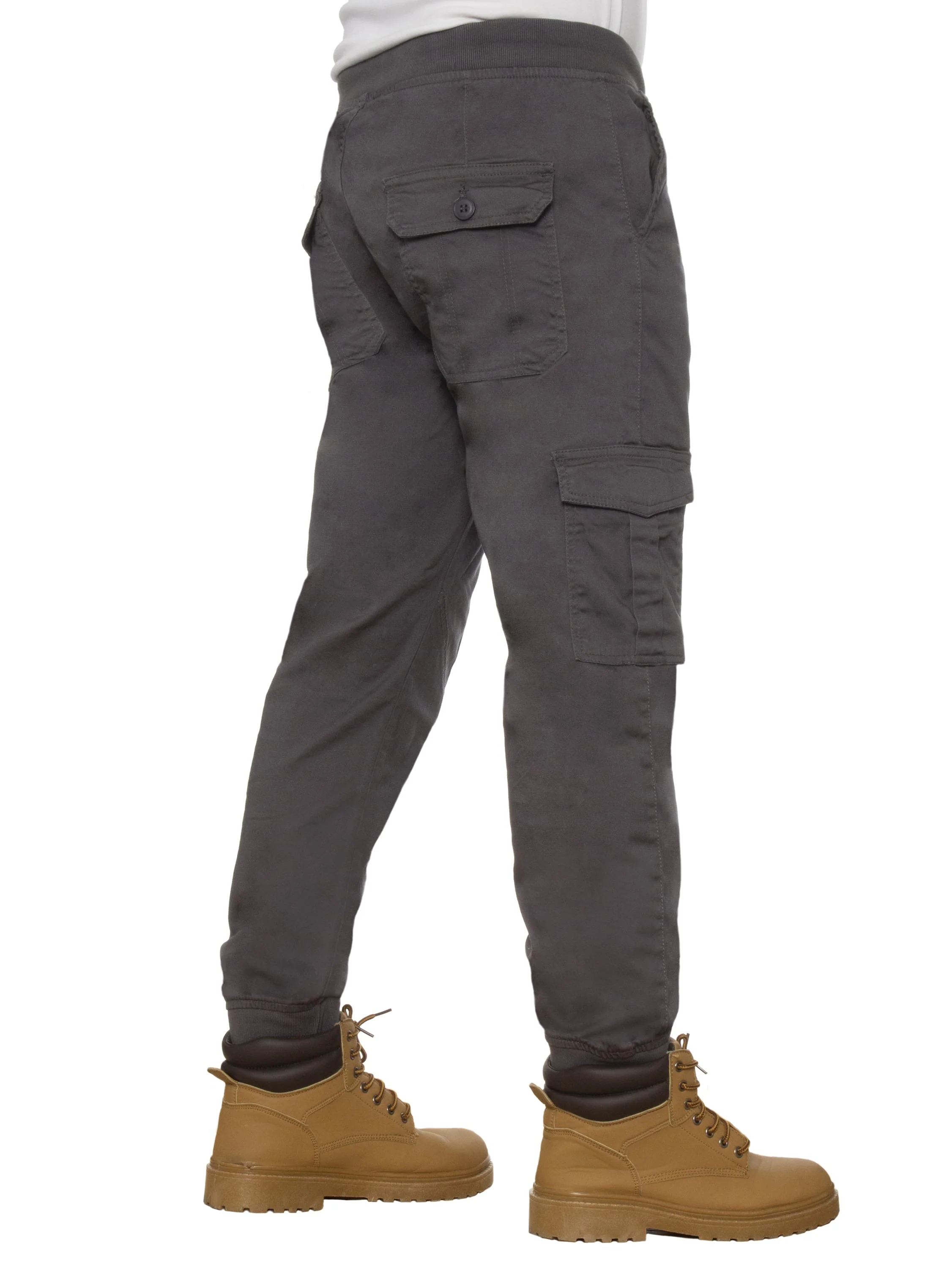 Mens Cuffed Combat Basic Jeans | Enzo Designer Menswear - Image 14