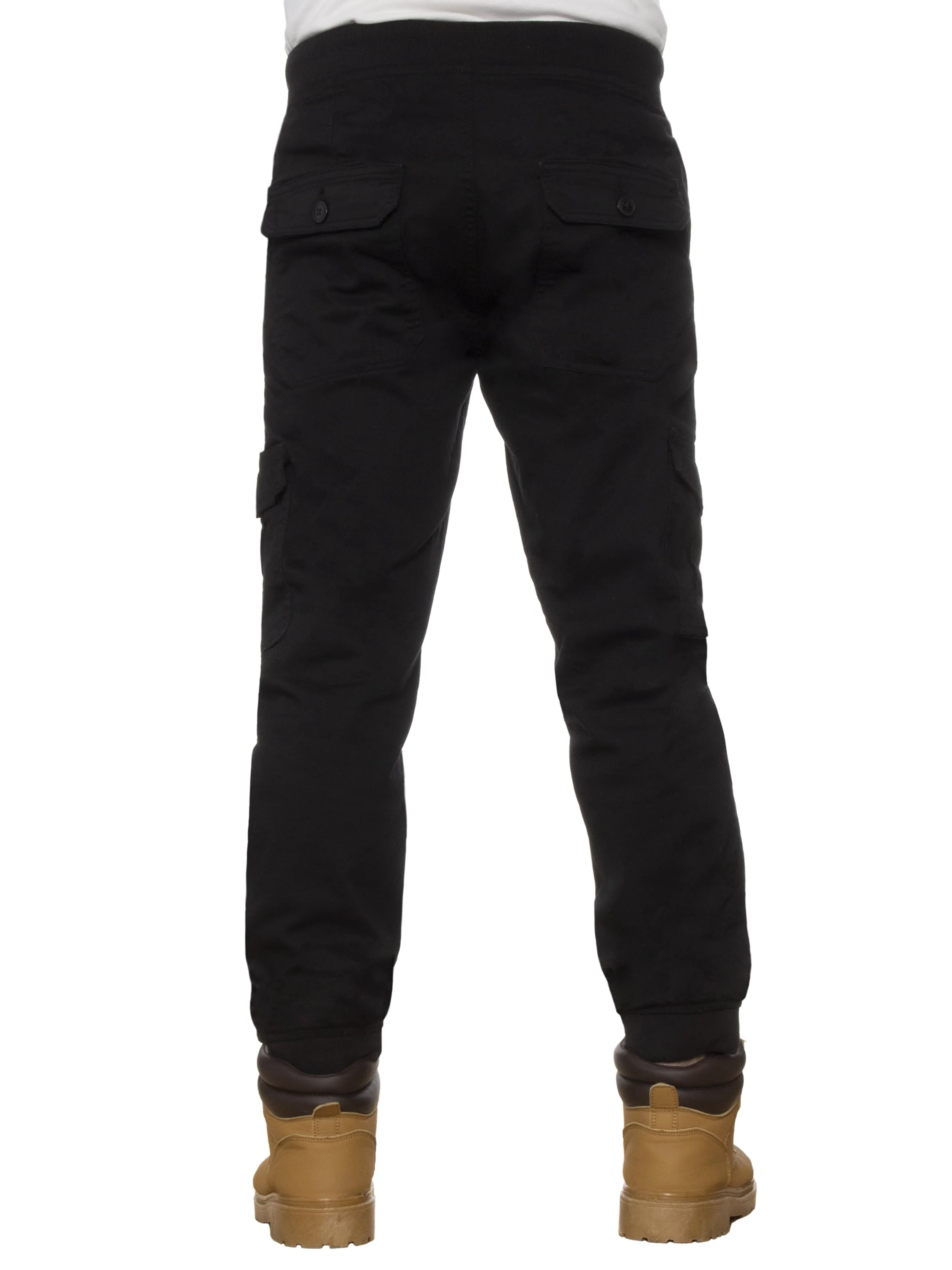 Mens Cuffed Combat Basic Jeans | Enzo Designer Menswear - Image 3