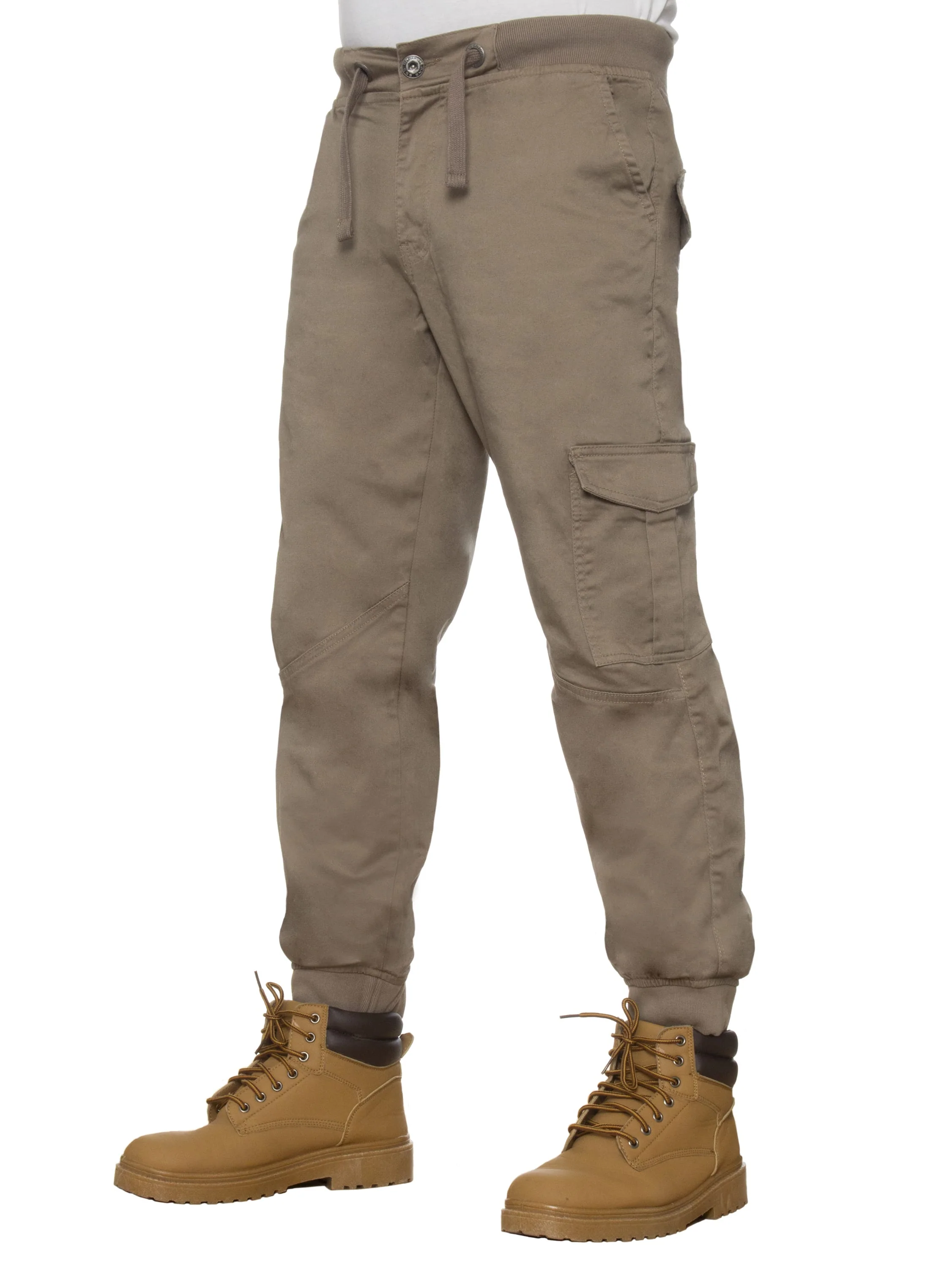 Mens Cuffed Combat Basic Jeans | Enzo Designer Menswear - Image 6