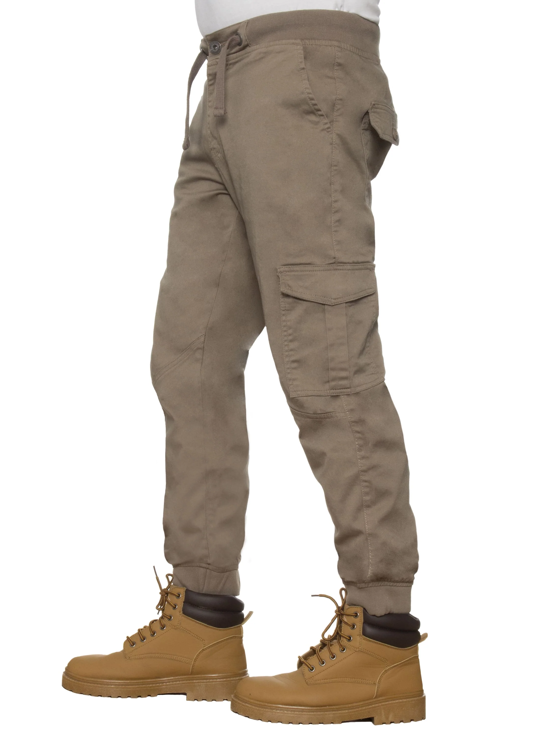 Mens Cuffed Combat Basic Jeans | Enzo Designer Menswear - Image 7