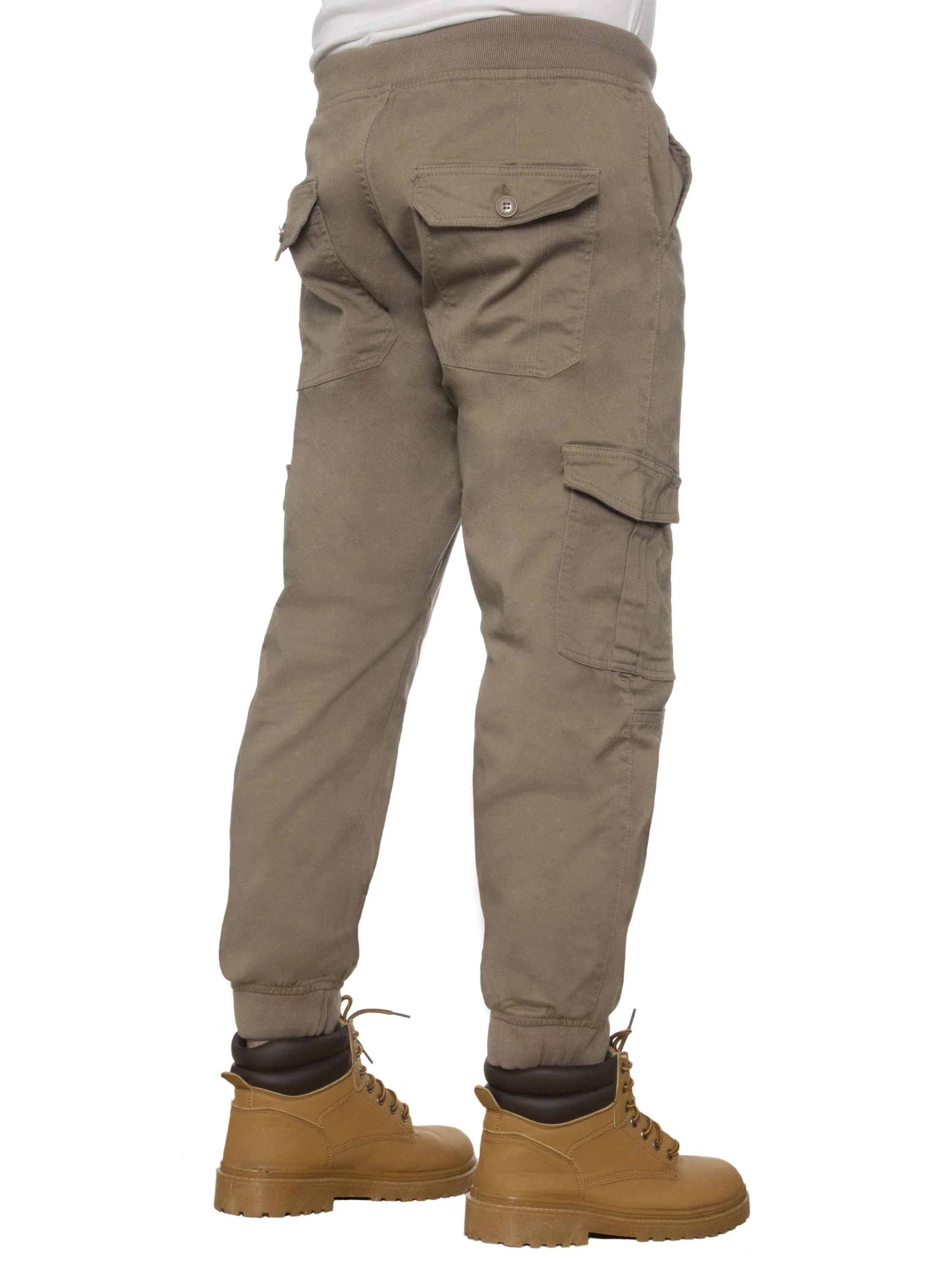 Mens Cuffed Combat Basic Jeans | Enzo Designer Menswear - Image 9