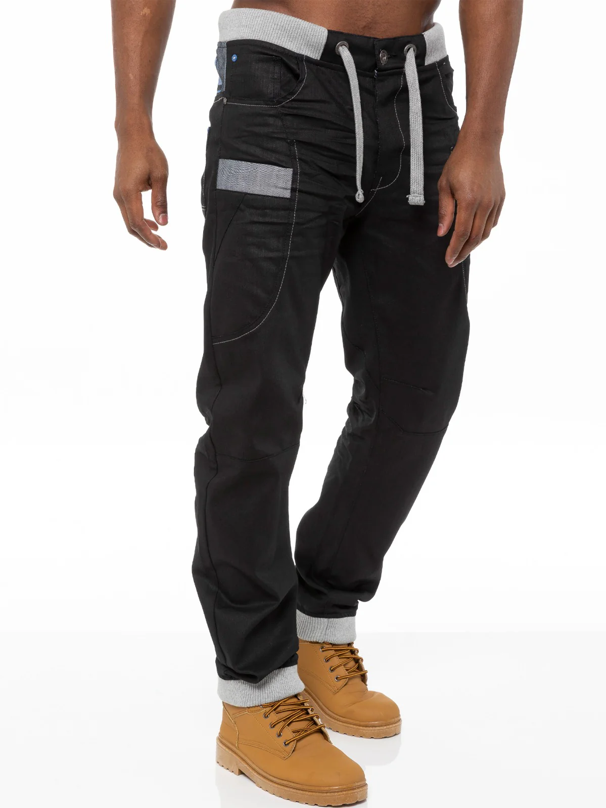 Mens Cuffed Fit Denim Jeans | Enzo Designer Menswear - Image 10