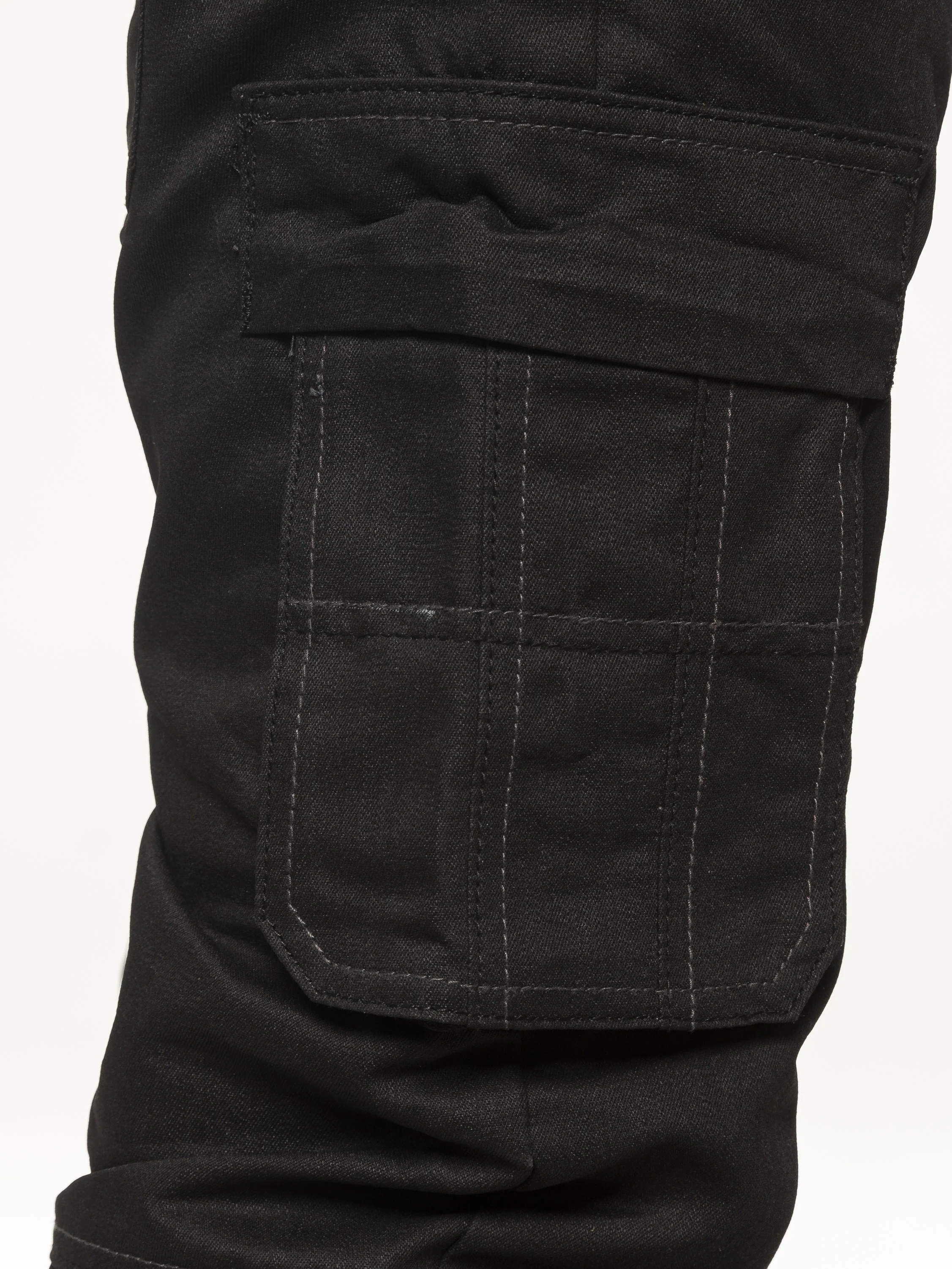Mens Black Combat Denim Jeans | Enzo Designer Menswear - Image 5