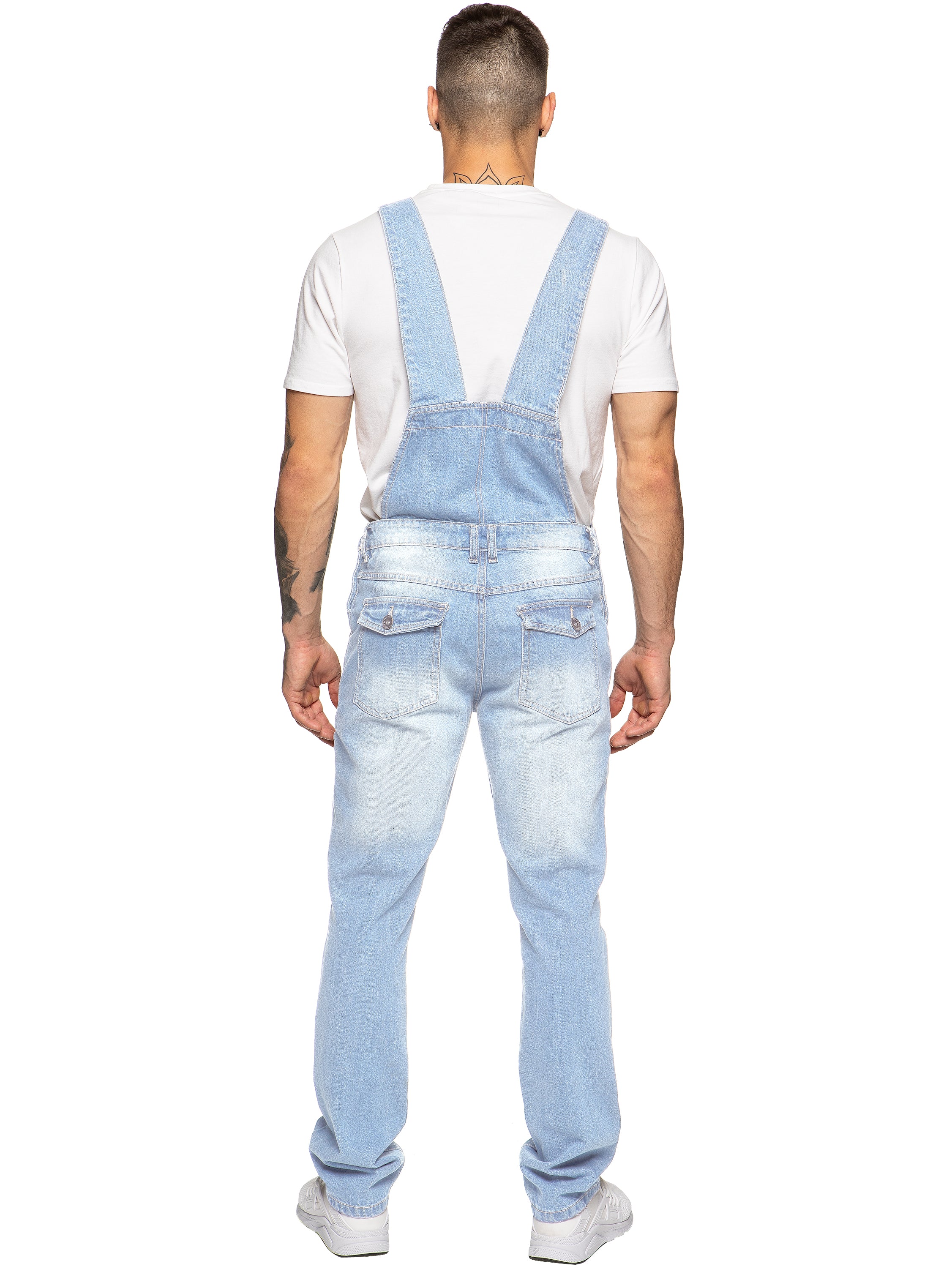 Mens Fashionable Denim Overall Dungarees | Enzo Designer Menswear - Image 11