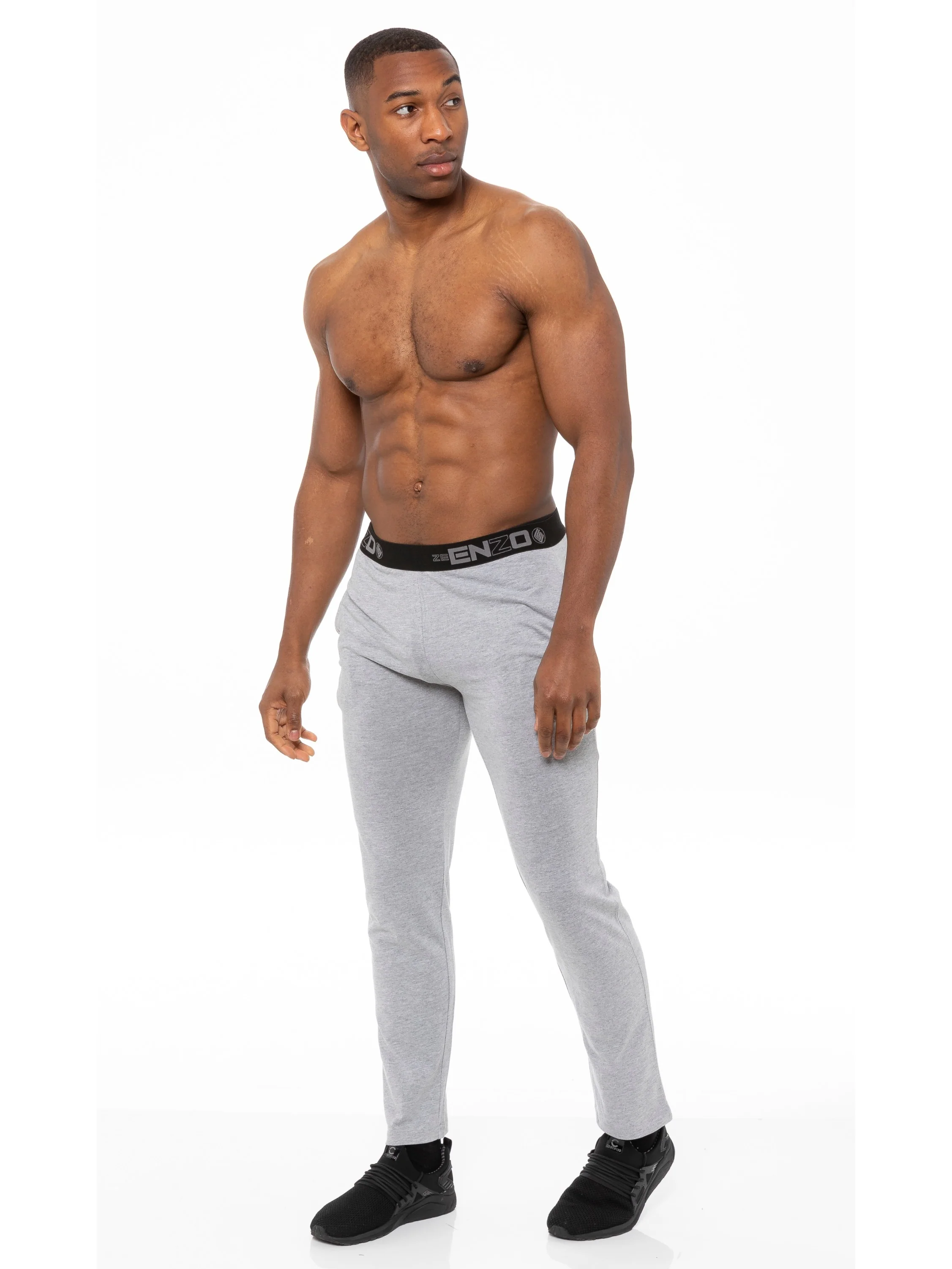 Mens Jacquard Waistline Lounge Pant Joggers | Enzo Designer Menswear - Image 3