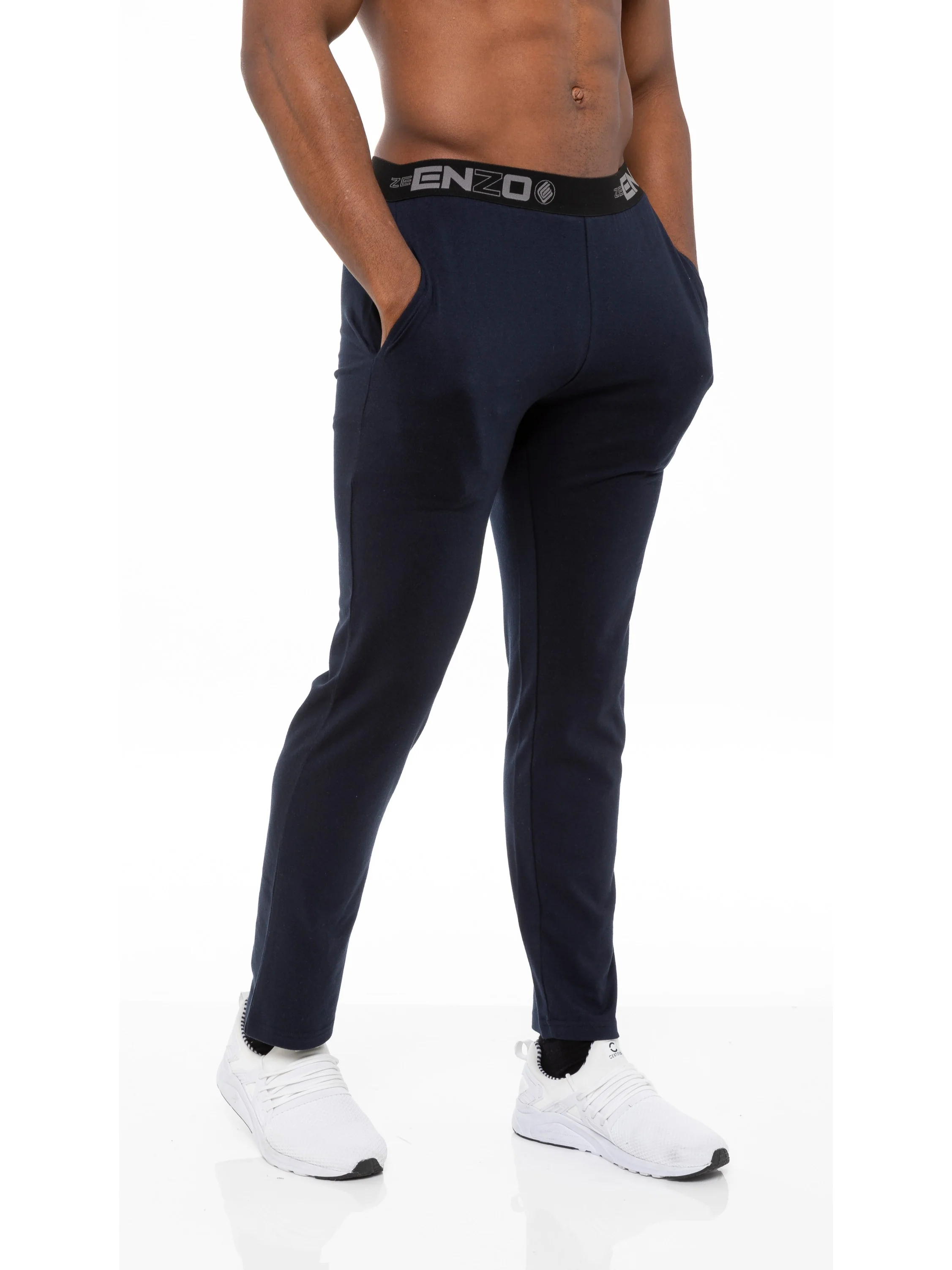 Mens Jacquard Waistline Lounge Pant Joggers | Enzo Designer Menswear - Image 6