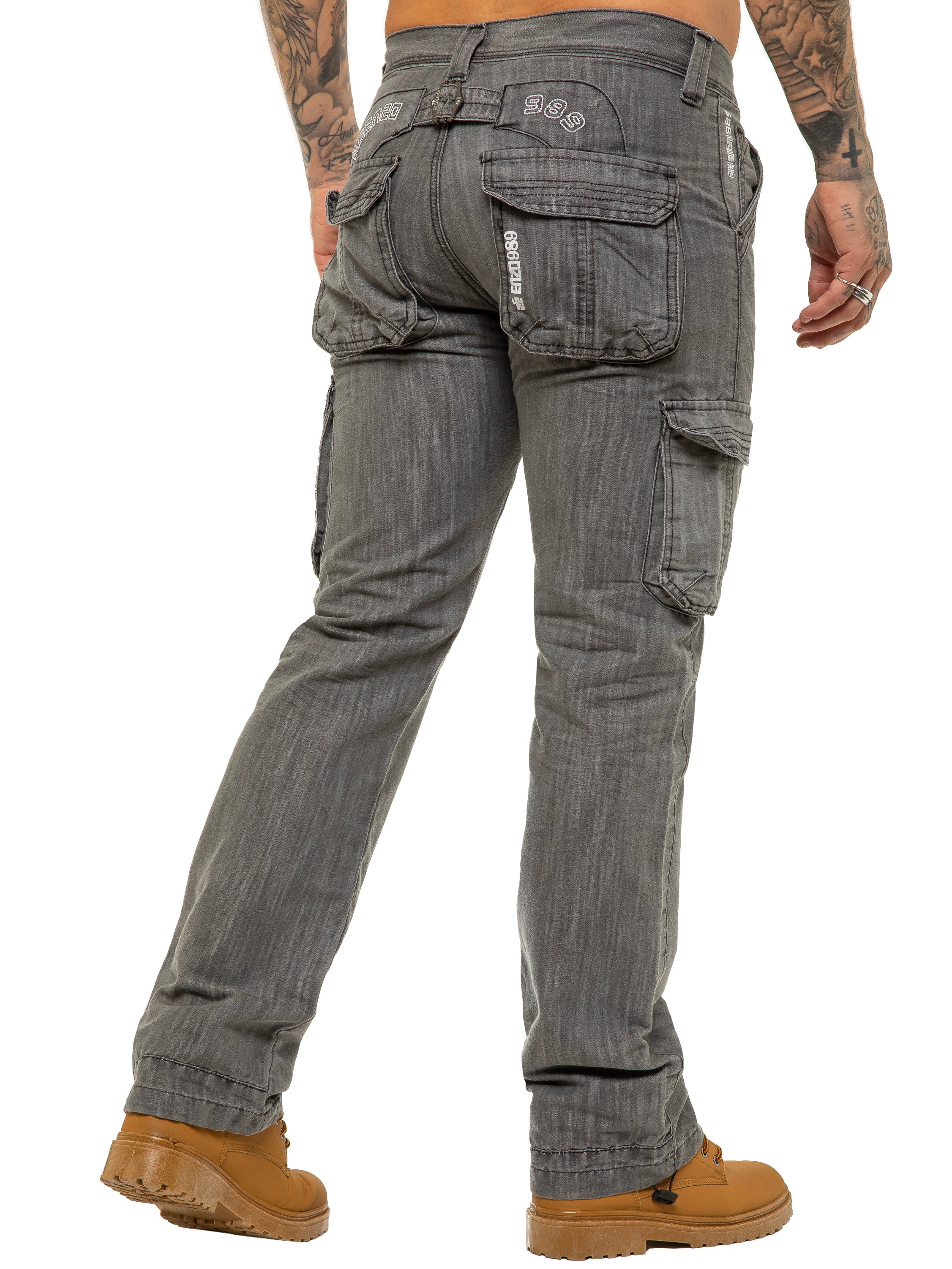 Enzo | Mens Combat Denim Jeans Designer Menswear - Image 14