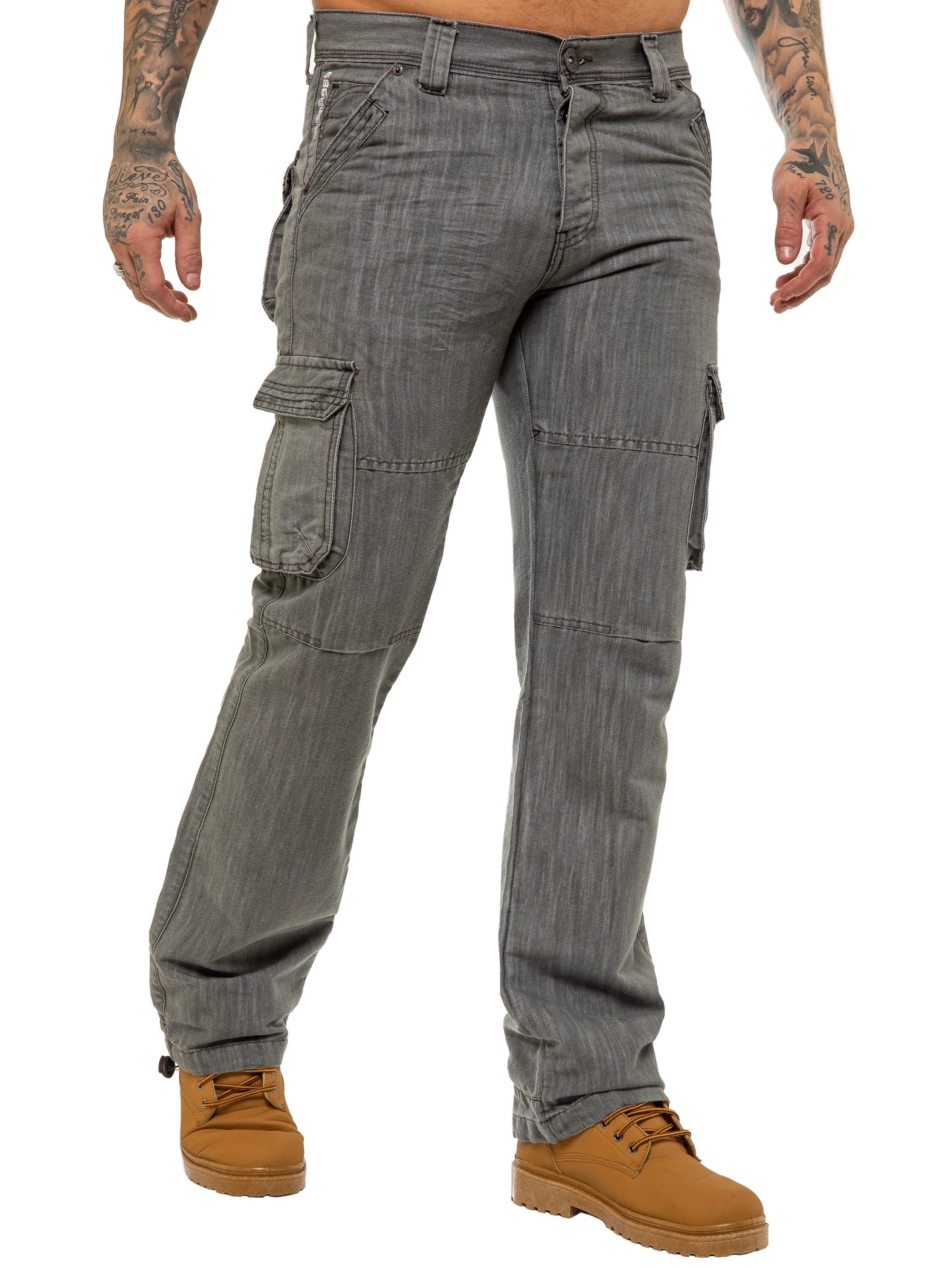 Enzo | Mens Combat Denim Jeans Designer Menswear - Image 15