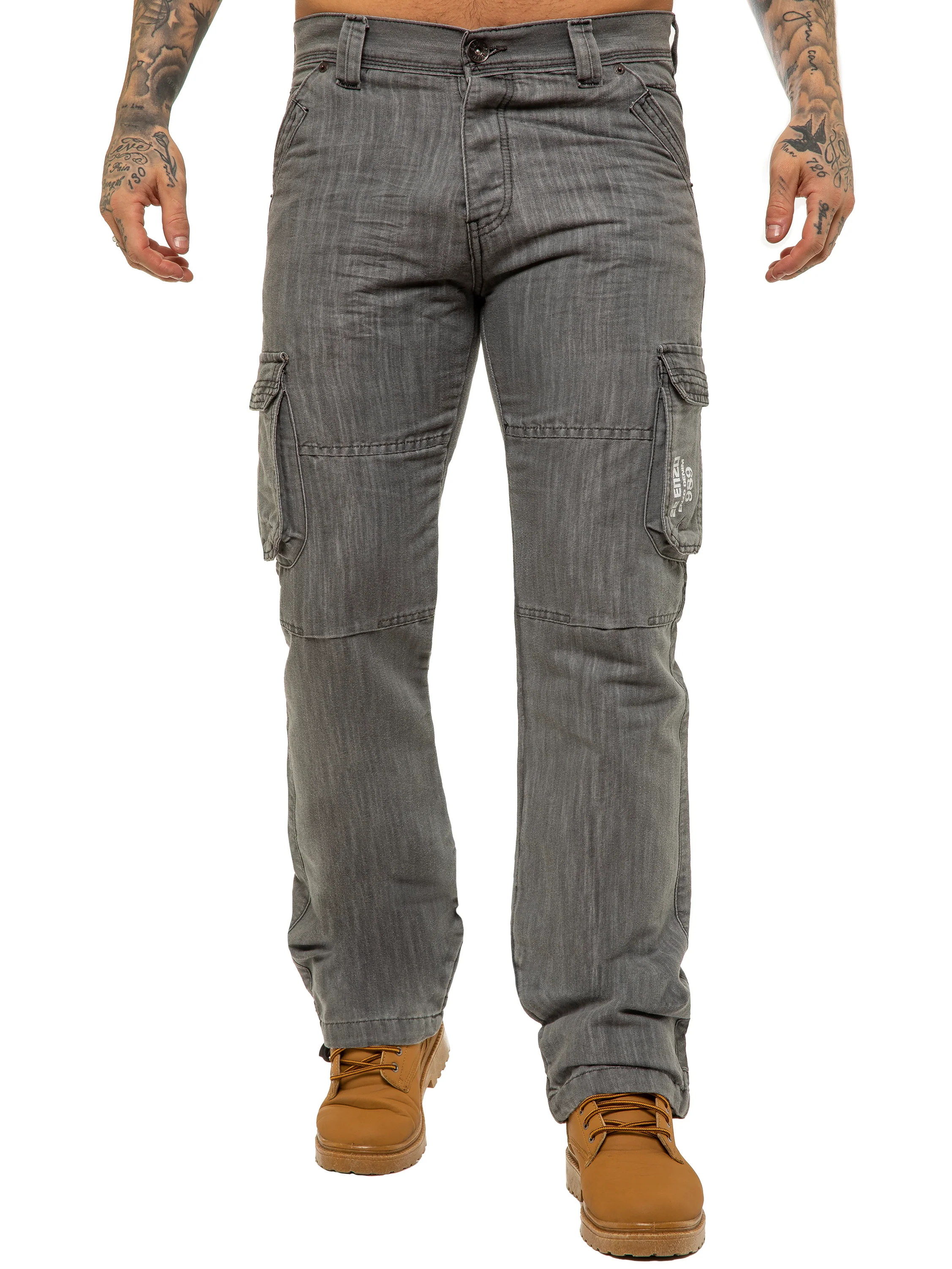 Enzo | Mens Combat Denim Jeans Designer Menswear - Image 16