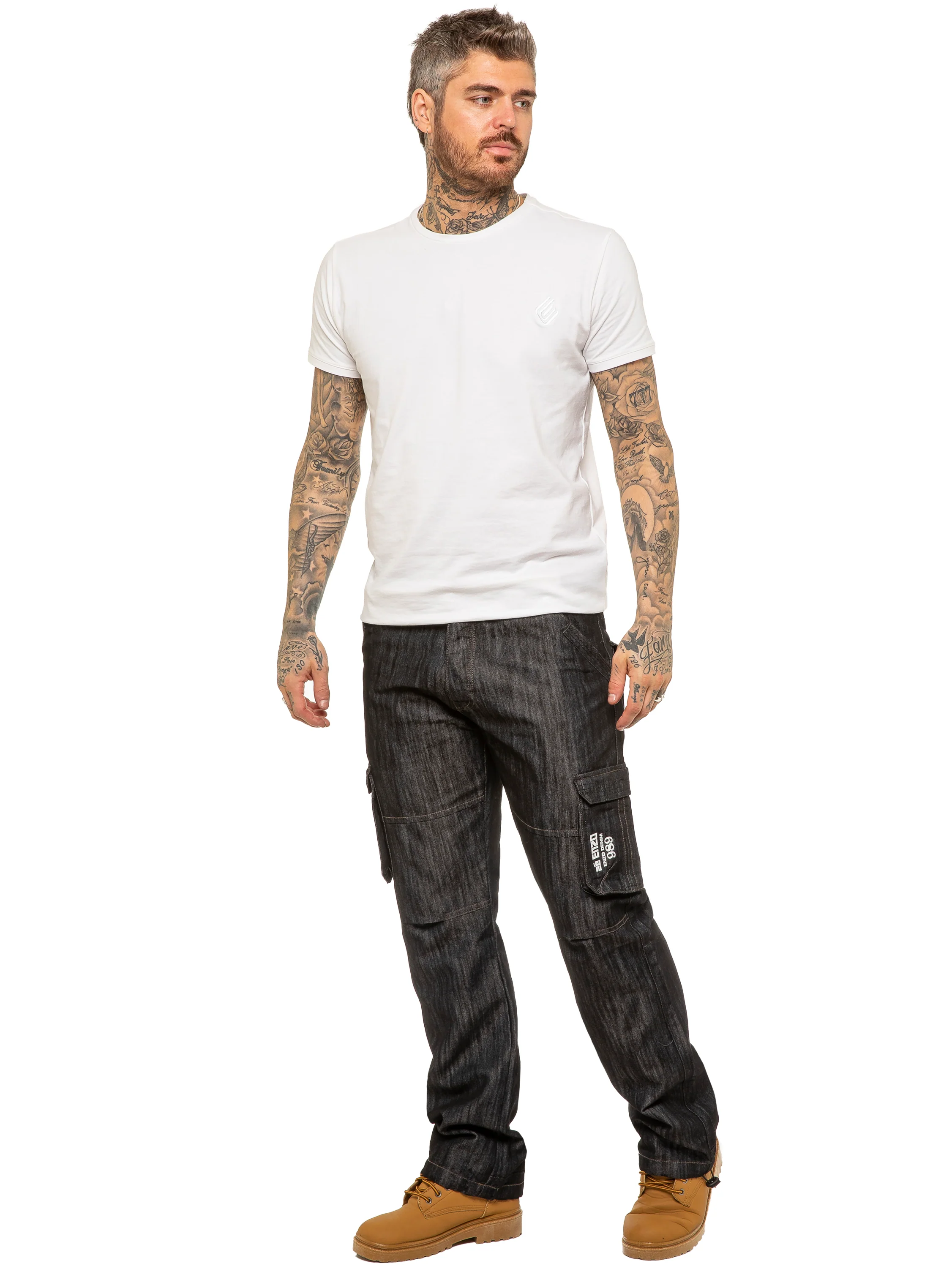 Enzo | Mens Combat Denim Jeans Designer Menswear - Image 5