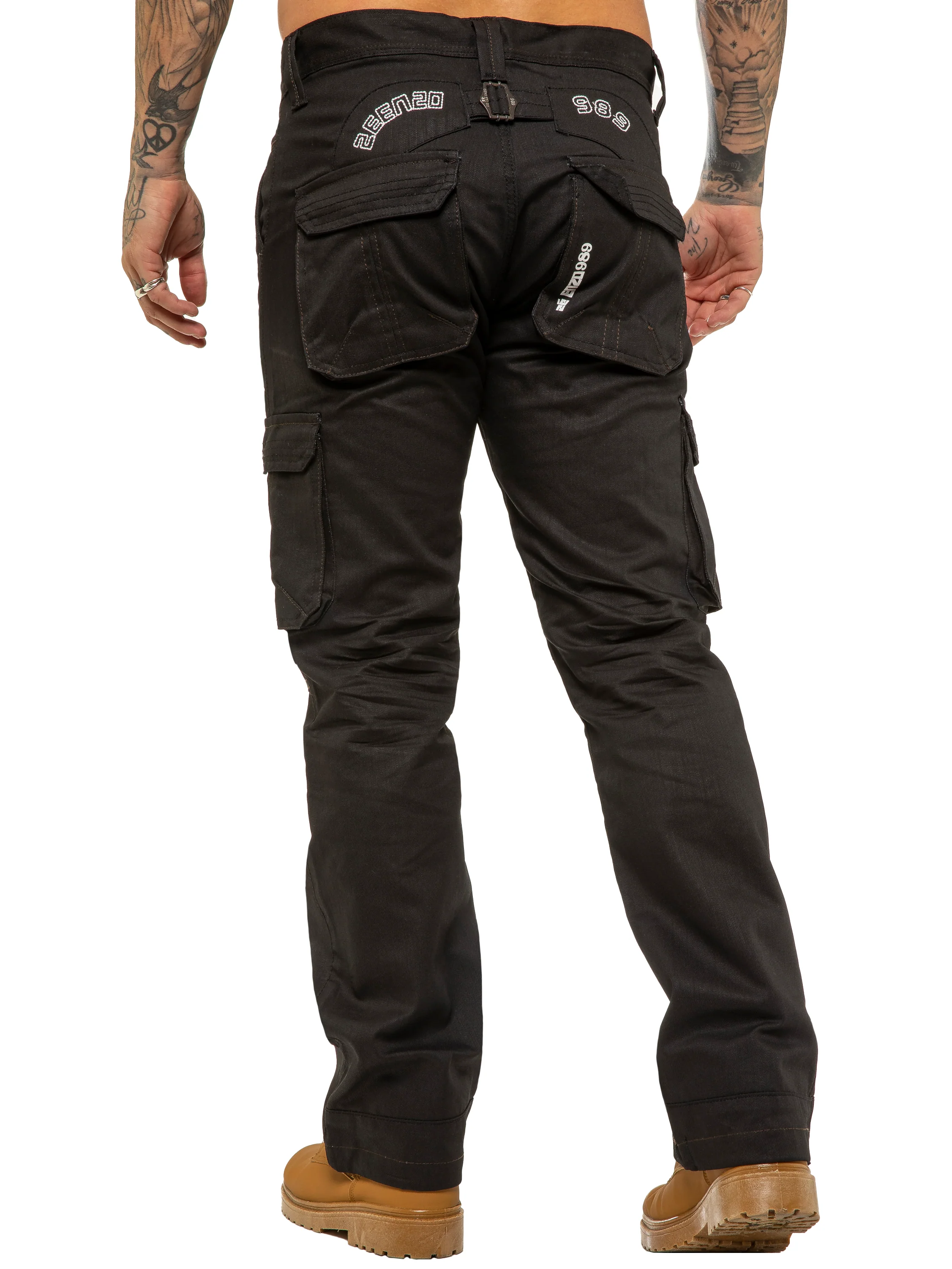Enzo | Mens Combat Denim Jeans Designer Menswear - Image 7