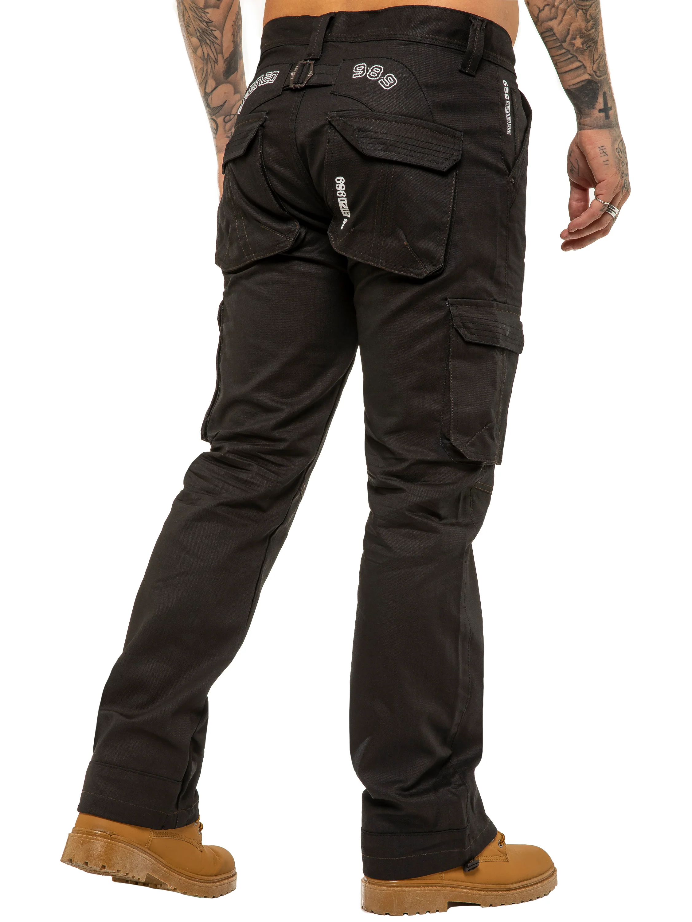 Enzo | Mens Combat Denim Jeans Designer Menswear - Image 8