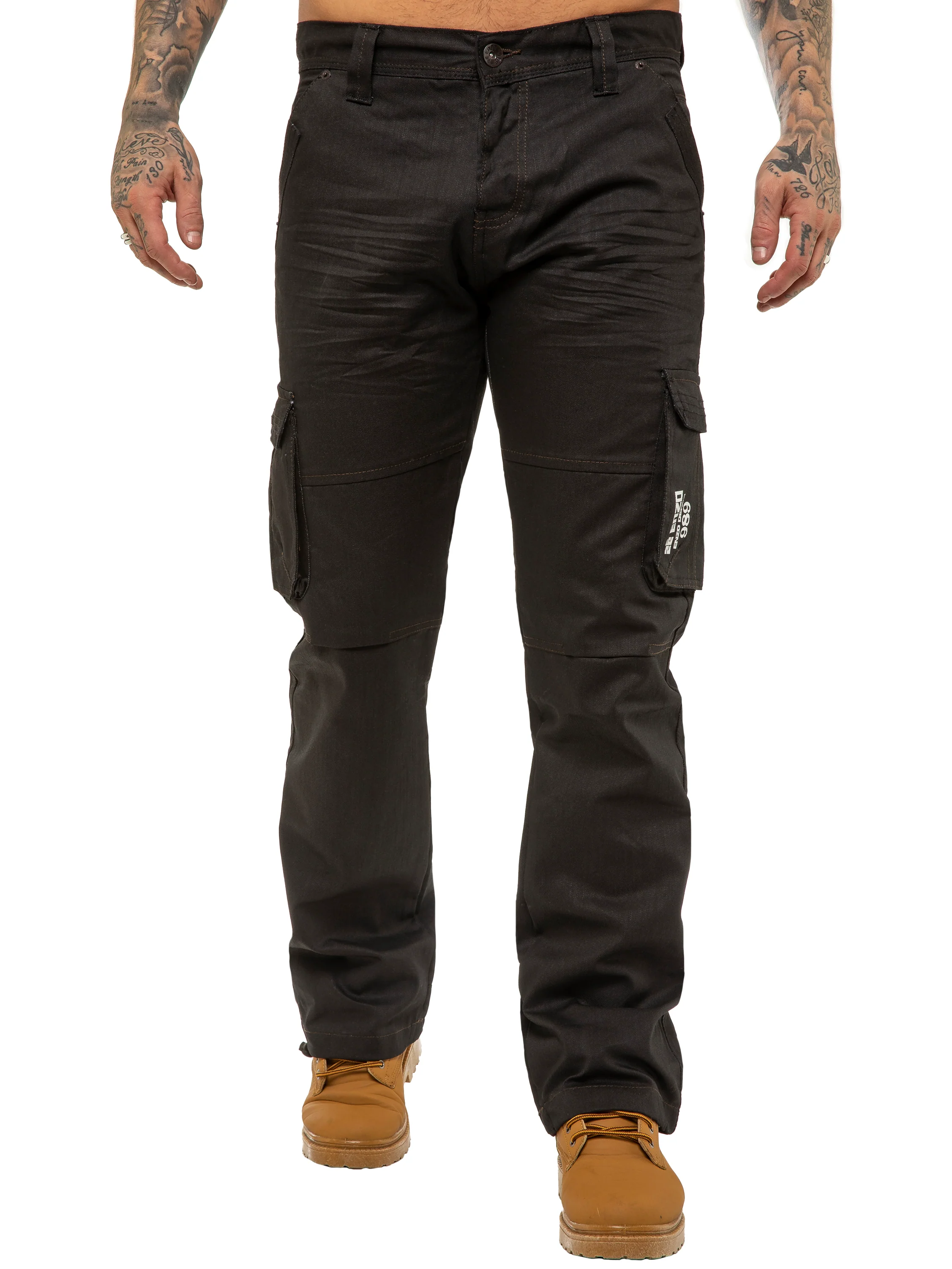 Enzo | Mens Combat Denim Jeans Designer Menswear - Image 9