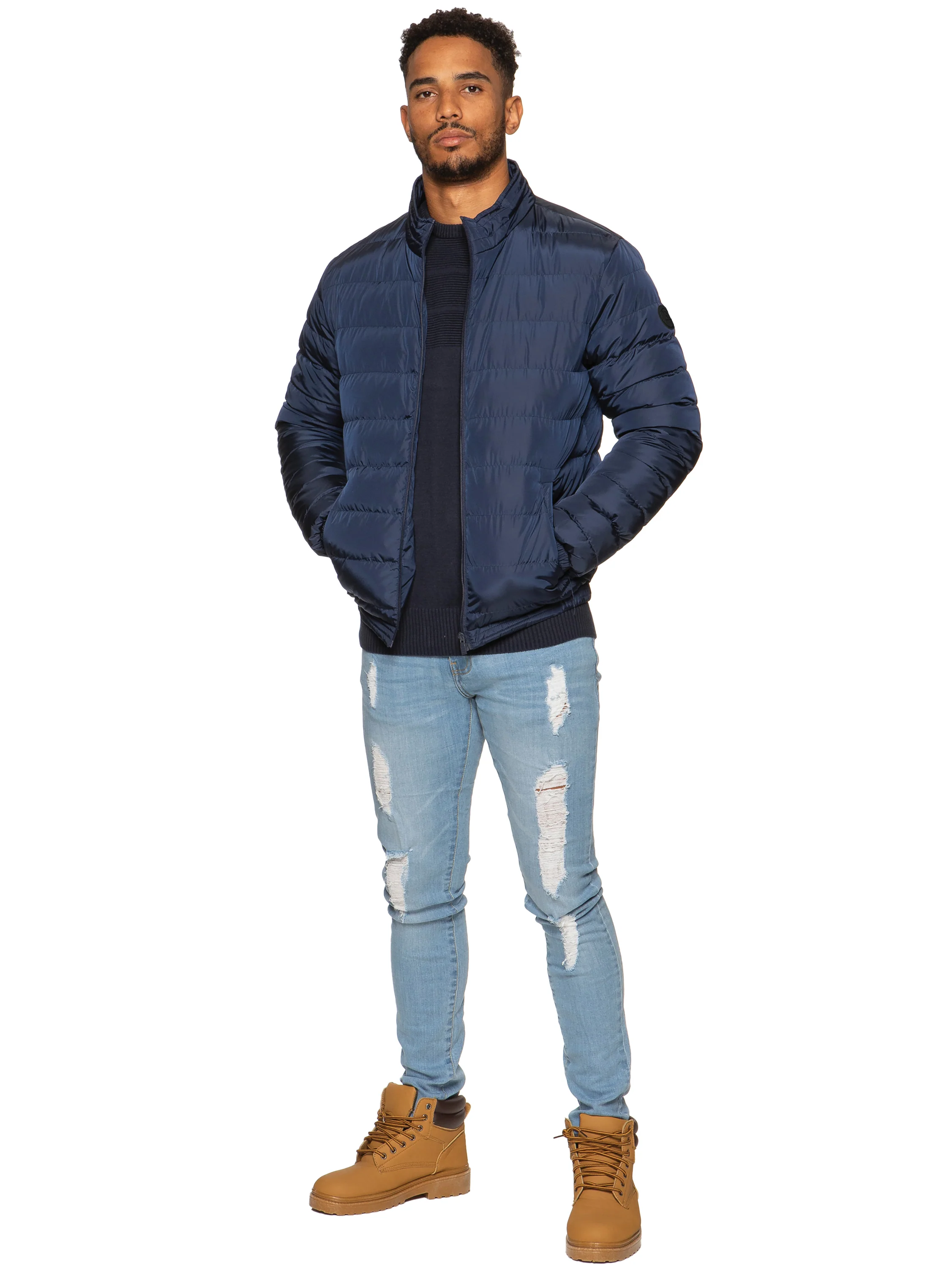 Kruze | Mens Funnel Neck Padded Jacket - Image 6